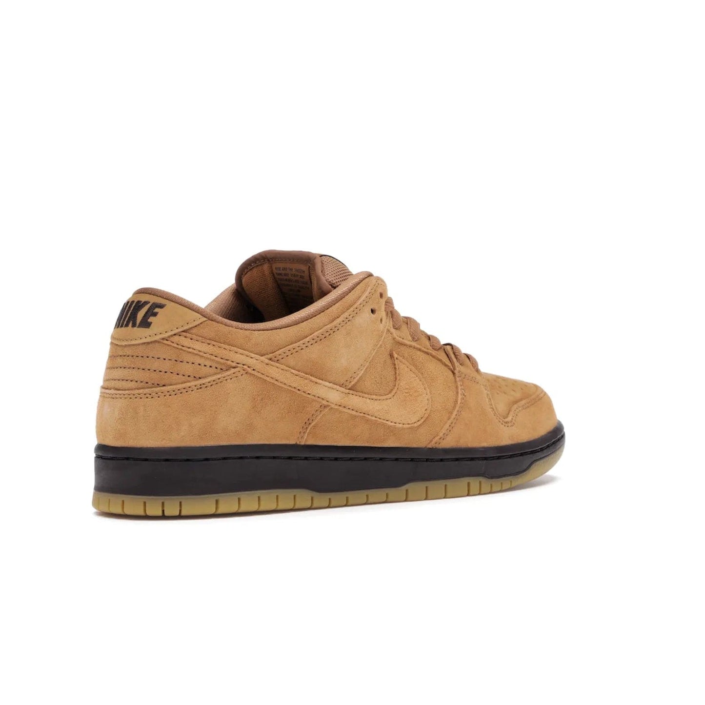 Nike SB Dunk Low Wheat (2021/2023) - Image 33 - Only at www.BallersClubKickz.com - The Nike SB Dunk Low Wheat (2021/2023)has a sleek silhouette and wheat suede upper. Tan tones for lining, mesh tongues, and laces. Iconic color palette midsole, perforated boxing toe. Brown branding on tongue and heel. Gum rubber outsole with partitioned pattern for traction. Eschewed in Feb 2021 for $110.