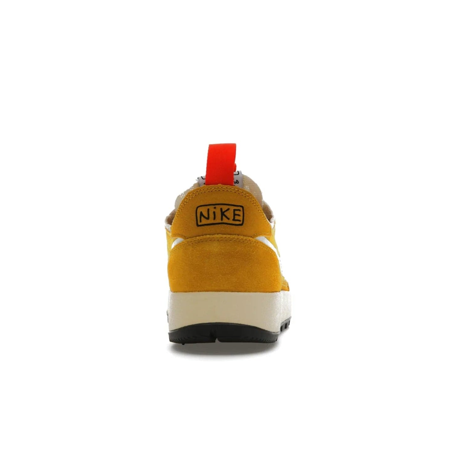 NikeCraft General Purpose Shoe Tom Sachs Archive Dark Sulfur - Image 28 - Only at www.BallersClubKickz.com - Collab between Nike & Tom Sachs. The NikeCraft General Purpose Shoe features dark sulfur mesh upper, suede overlays, contrasting white Swoosh and orange tabs. EVA cushioning & black waffle-traction rubber outsole ensures performance. Stylish & perfect for any occasion, the shoe released September 2, 2022.