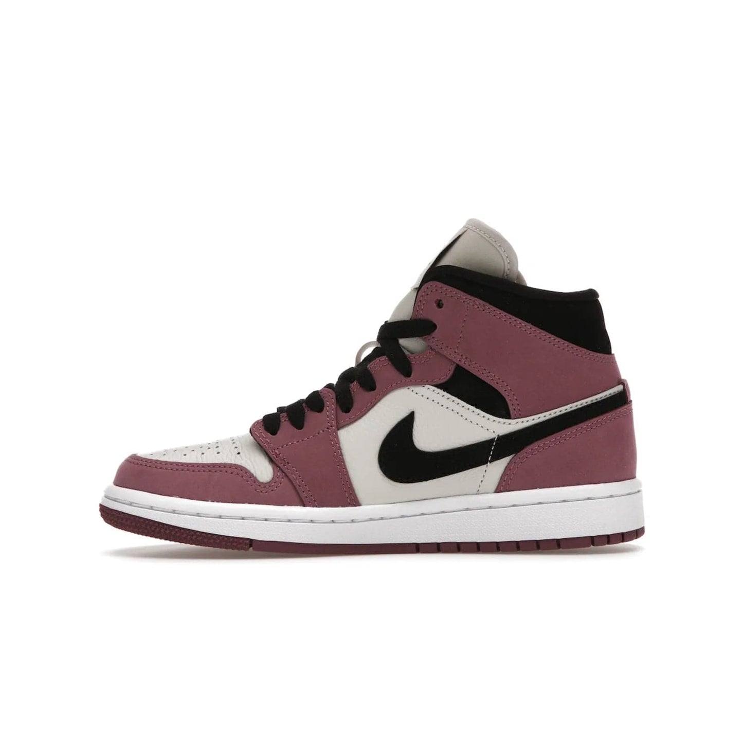 Jordan 1 Mid SE Light Mulberry (Women's) - Image 19 - Only at www.BallersClubKickz.com - Classic style meets performance with the Air Jordan 1 Mid Light Mulberry (Women's). Sleek leather overlays and light bone detailing bring out the best of this classic sneaker, perfect for the active woman on-the-go. Available March 2022.