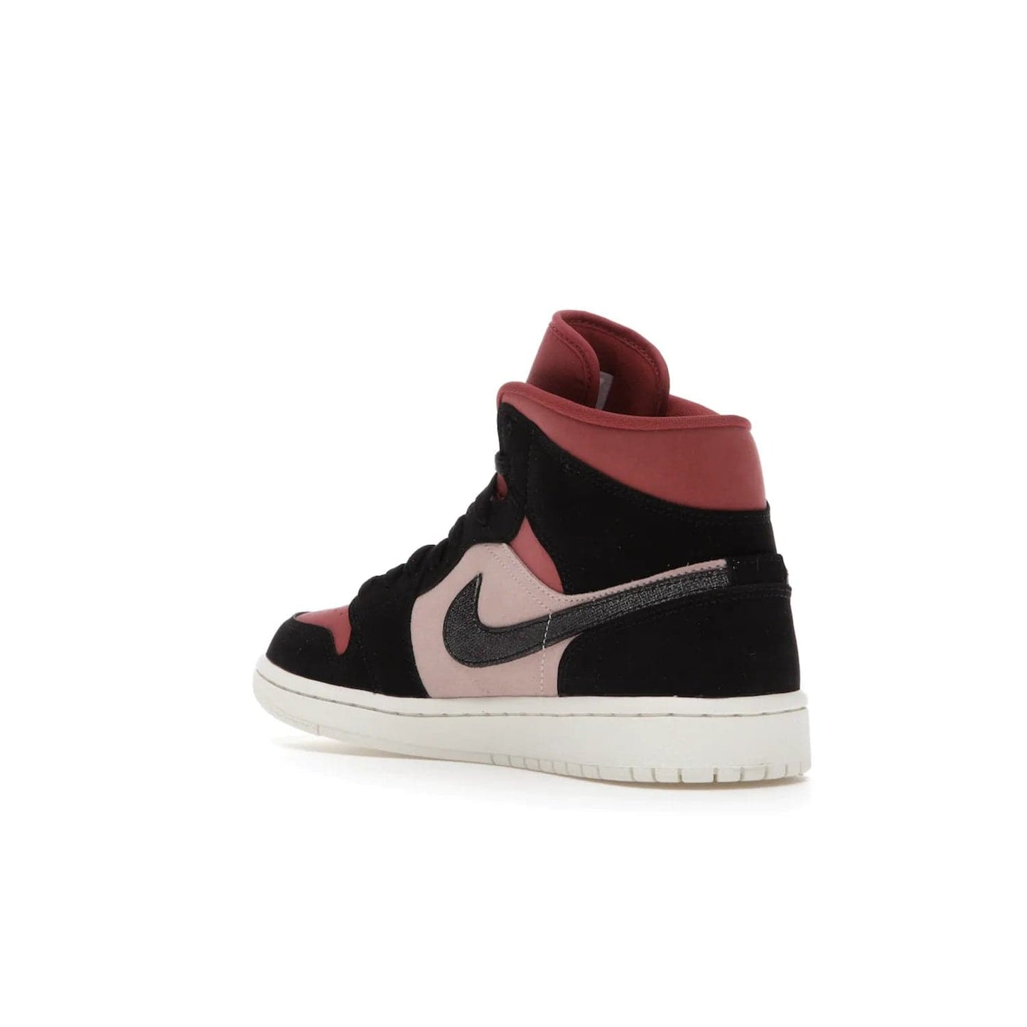 Jordan 1 Mid Canyon Rust (Women's) - Image 24 - Only at www.BallersClubKickz.com - The Air Jordan 1 Mid Canyon Rust for Women (W) is a stylish mid-top sneaker with distressed Nike swooshes and a white rubber cupsole. Featuring a blend of particle beige, canyon rust, sail and black, this versatile design will provide you with amazing comfort and style. Out now, 1st March 2021!