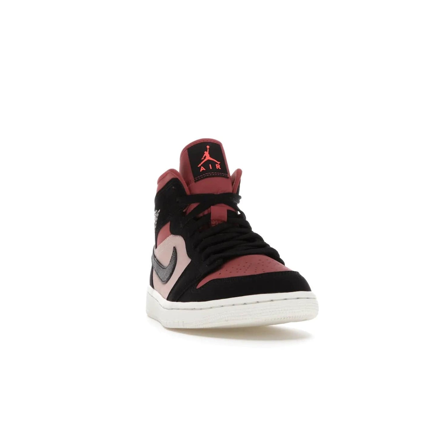 Jordan 1 Mid Canyon Rust (Women's) - Image 8 - Only at www.BallersClubKickz.com - The Air Jordan 1 Mid Canyon Rust for Women (W) is a stylish mid-top sneaker with distressed Nike swooshes and a white rubber cupsole. Featuring a blend of particle beige, canyon rust, sail and black, this versatile design will provide you with amazing comfort and style. Out now, 1st March 2021!