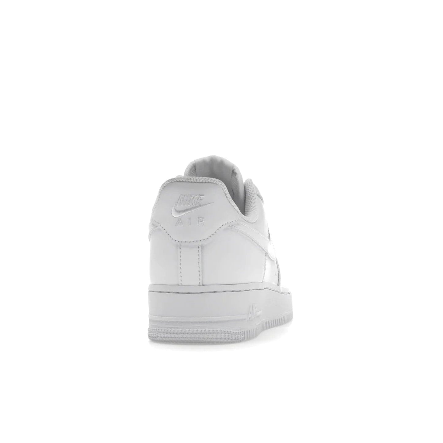 Nike Air Force 1 Low '07 White (Women's) - Image 29 - Only at www.BallersClubKickz.com - Timeless classic sneaker updated with white leather upper and perforated toe box. Nike heel embroidery and white sole. Released January 2018.