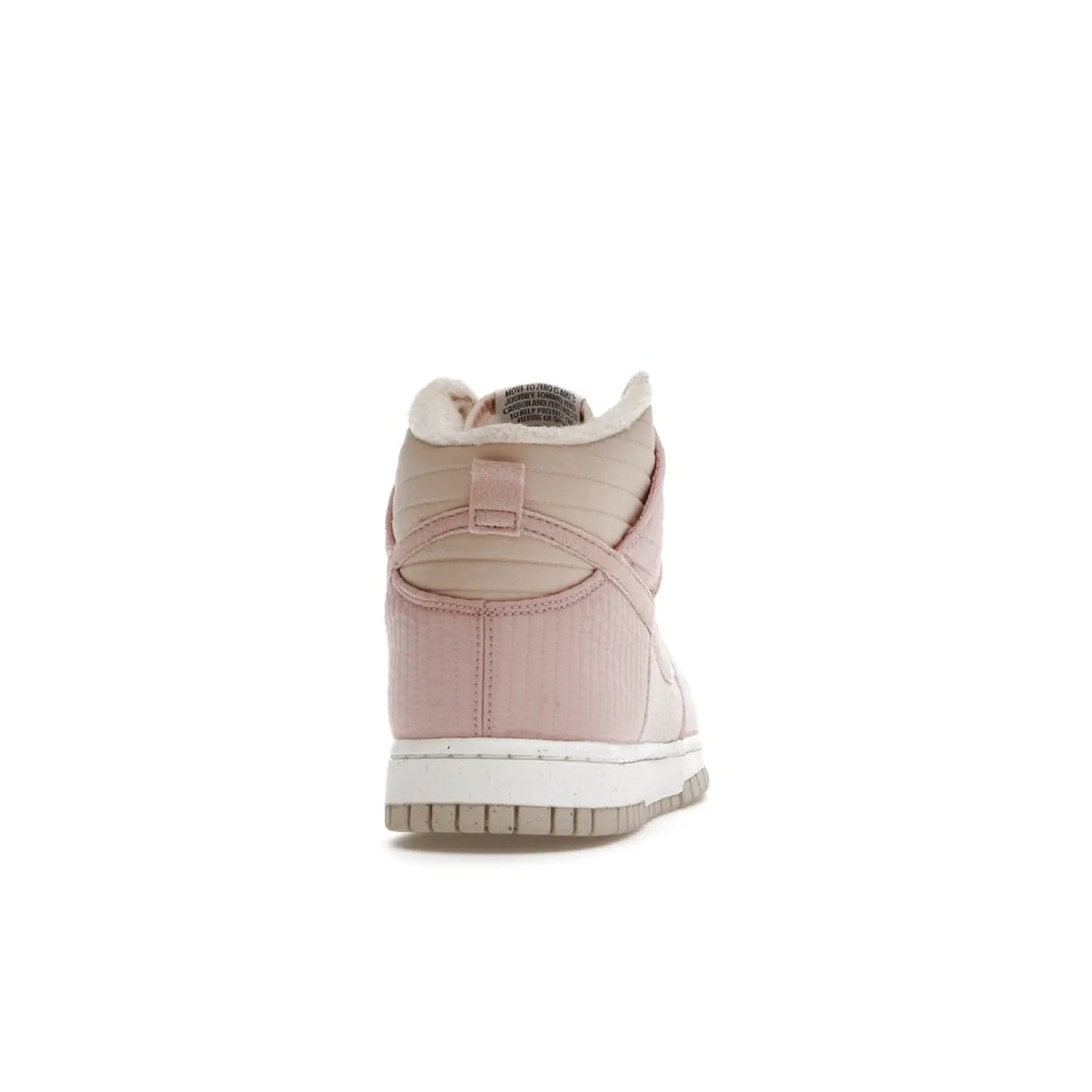 Nike Dunk High LX Next Nature Pink Oxford (Women's) - Image 29 - Only at www.BallersClubKickz.com - Cozy up in the Nike Dunk High LX Next Nature Pink Oxford for Women. Quilted upper, white midsole, soft fleece interior provide warmth and comfort for cold winter nights.