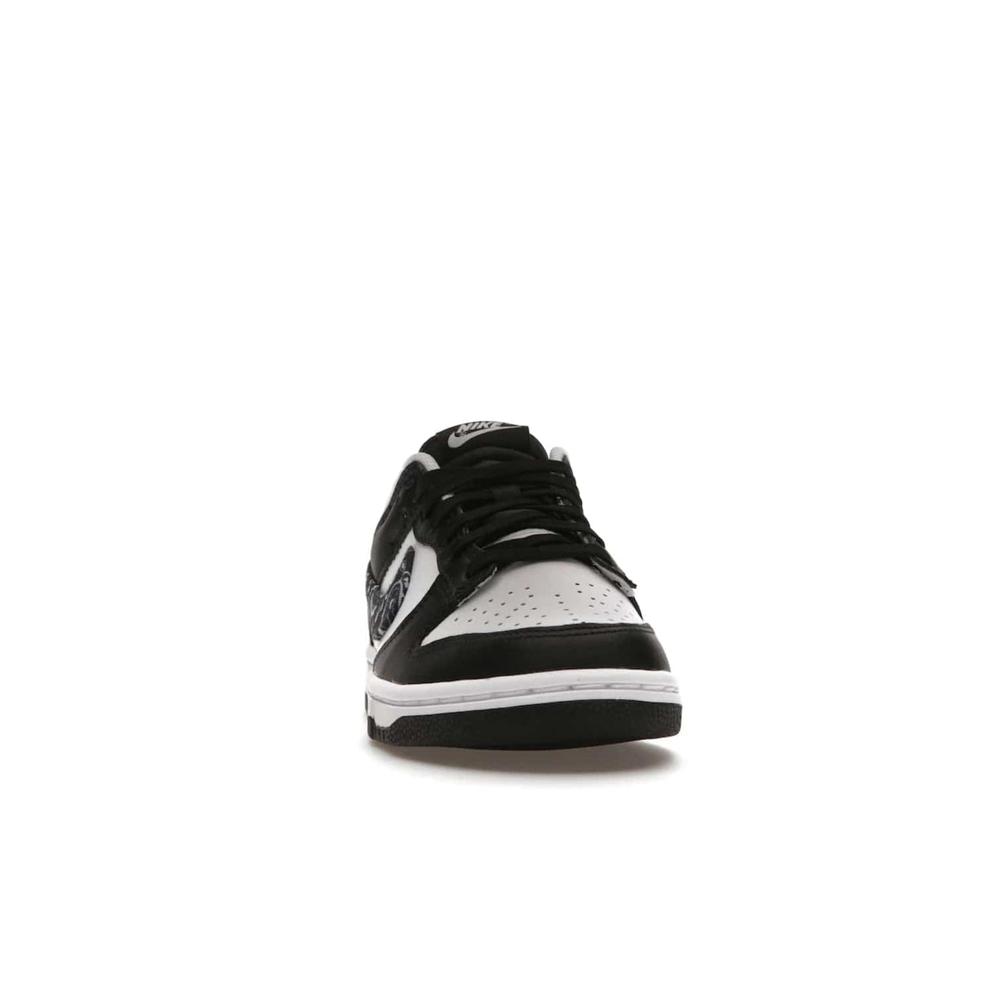 Nike Dunk Low Essential Paisley Pack Black (Women's) - Image 9 - Only at www.BallersClubKickz.com - Make a statement with the all-black Nike Dunk Low Essential Paisley Pack Black (Women's) featuring white leather overlays, a stunning paisley bandana print, and a white midsole for comfort and optimal grip on any surface.