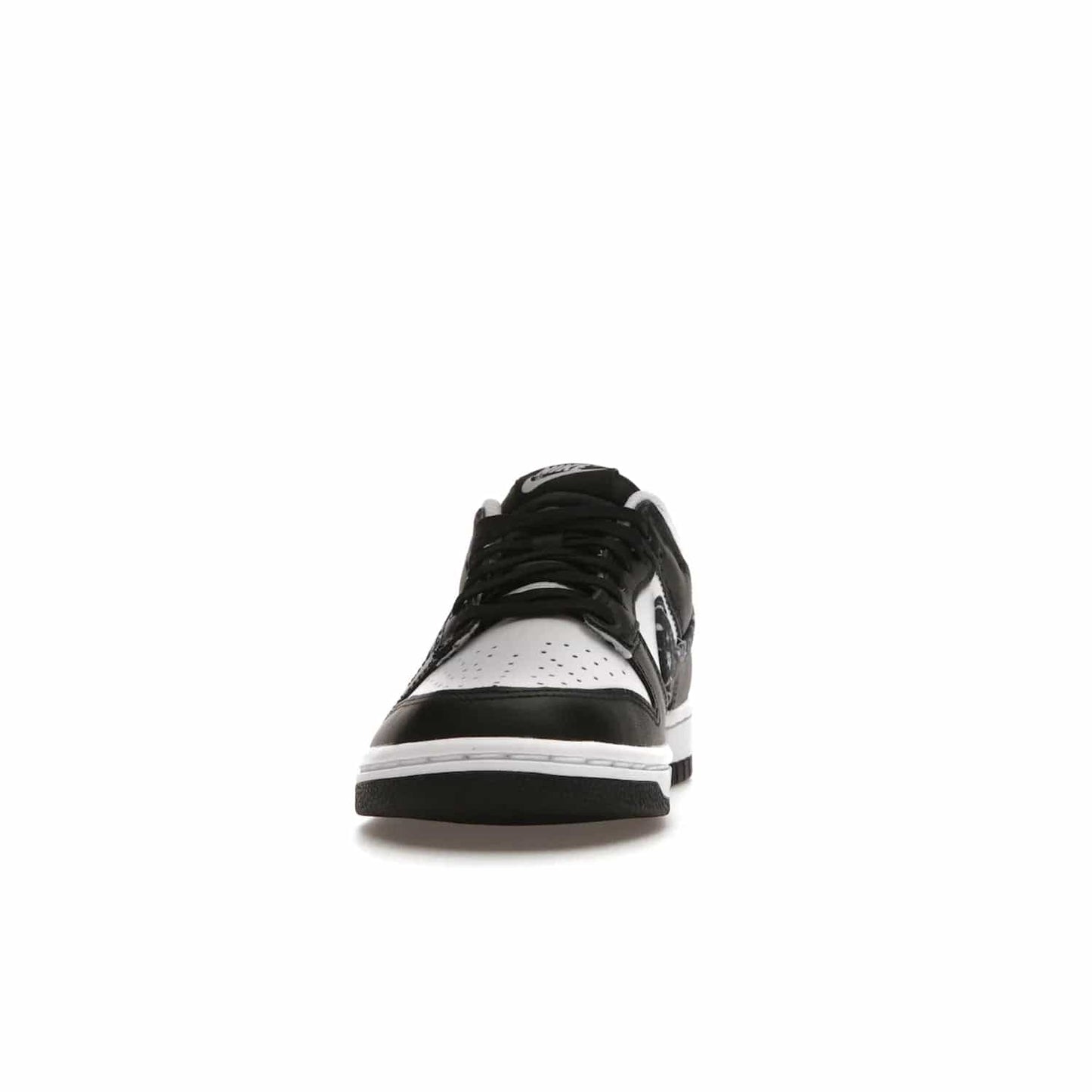 Nike Dunk Low Essential Paisley Pack Black (Women's) - Image 11 - Only at www.BallersClubKickz.com - Make a statement with the all-black Nike Dunk Low Essential Paisley Pack Black (Women's) featuring white leather overlays, a stunning paisley bandana print, and a white midsole for comfort and optimal grip on any surface.