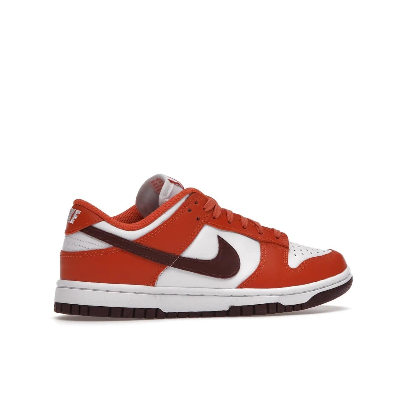 Nike Dunk Low Bronze Eclipse (Women's) - Image 35 - Only at www.BallersClubKickz.com - Elevate your style with the Women's Nike Dunk Low Bronze Eclipse! White leather upper, Mesa Orange overlays, Bronze Eclipse Swooshes, and matching soles designed for striking style. A modern statement piece to add to your wardrobe.