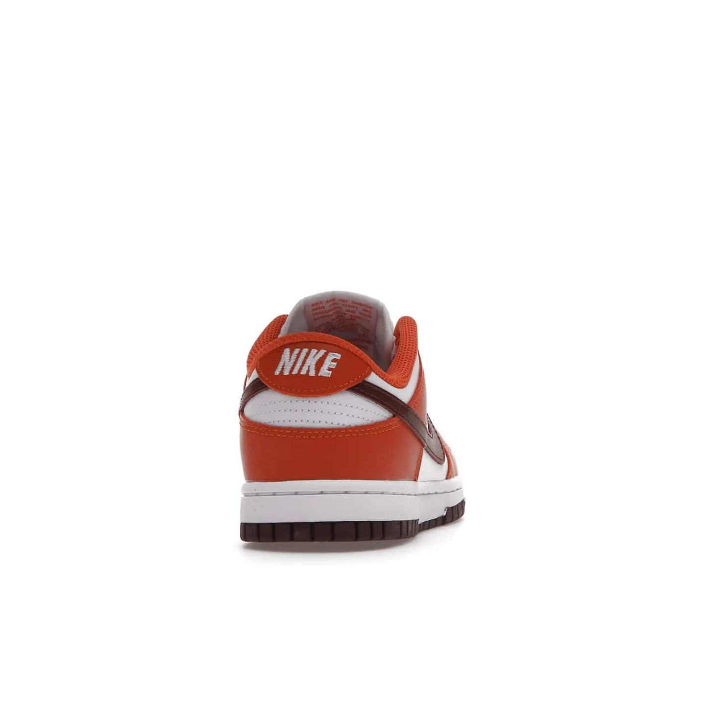 Nike Dunk Low Bronze Eclipse (Women's) - Image 29 - Only at www.BallersClubKickz.com - Elevate your style with the Women's Nike Dunk Low Bronze Eclipse! White leather upper, Mesa Orange overlays, Bronze Eclipse Swooshes, and matching soles designed for striking style. A modern statement piece to add to your wardrobe.