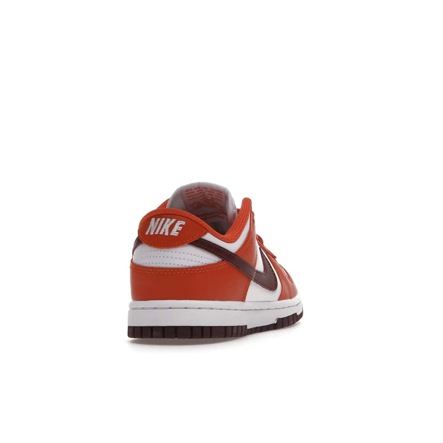 Nike Dunk Low Bronze Eclipse (Women's) - Image 30 - Only at www.BallersClubKickz.com - Elevate your style with the Women's Nike Dunk Low Bronze Eclipse! White leather upper, Mesa Orange overlays, Bronze Eclipse Swooshes, and matching soles designed for striking style. A modern statement piece to add to your wardrobe.