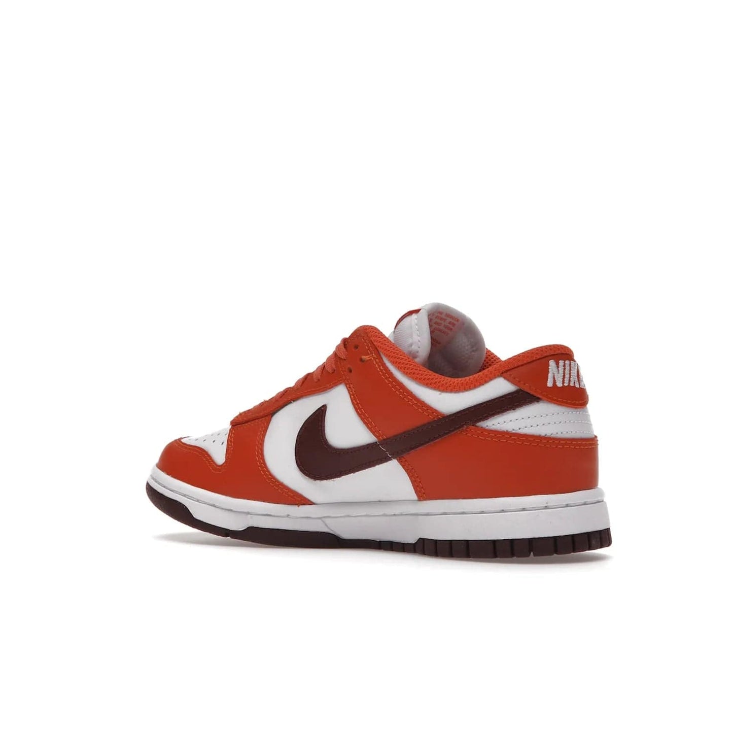 Nike Dunk Low Bronze Eclipse (Women's) - Image 23 - Only at www.BallersClubKickz.com - Elevate your style with the Women's Nike Dunk Low Bronze Eclipse! White leather upper, Mesa Orange overlays, Bronze Eclipse Swooshes, and matching soles designed for striking style. A modern statement piece to add to your wardrobe.