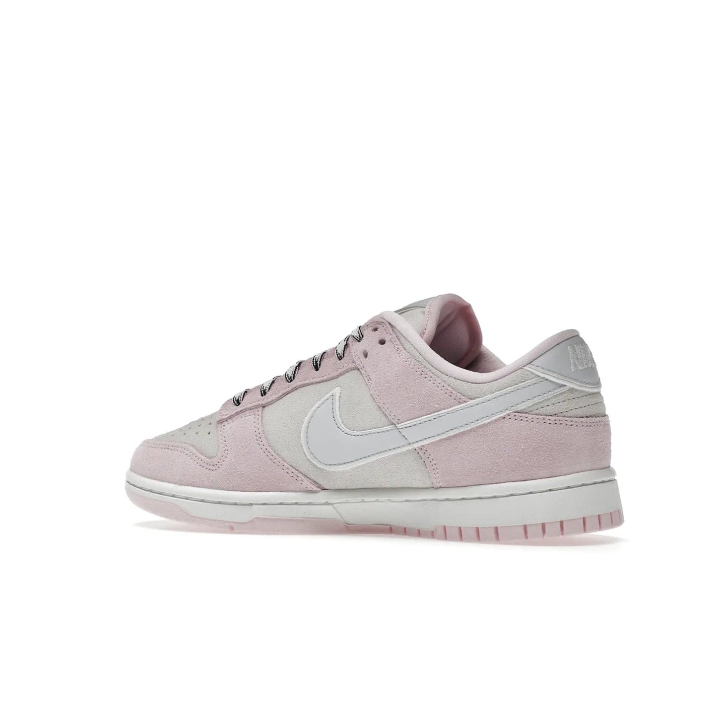Nike Dunk Low LX Pink Foam (Women's) - Image 22 - Only at www.BallersClubKickz.com - Feminine & fashionable Nike Dunk Low LX Pink Foam W sneaker. Featuring leather and synthetic materials and durable rubber sole. Lace-up design ensures a snug fit. Released Dec. 10th 2022, $120. Stylish and comfortable.