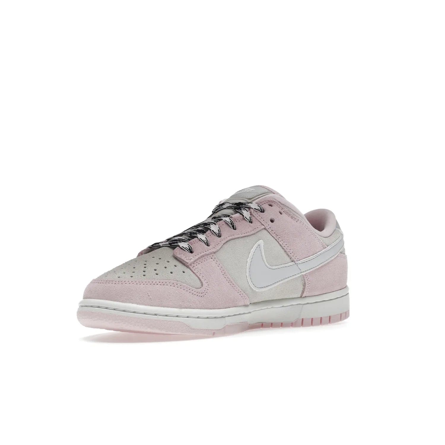 Nike Dunk Low LX Pink Foam (Women's) - Image 15 - Only at www.BallersClubKickz.com - Feminine & fashionable Nike Dunk Low LX Pink Foam W sneaker. Featuring leather and synthetic materials and durable rubber sole. Lace-up design ensures a snug fit. Released Dec. 10th 2022, $120. Stylish and comfortable.