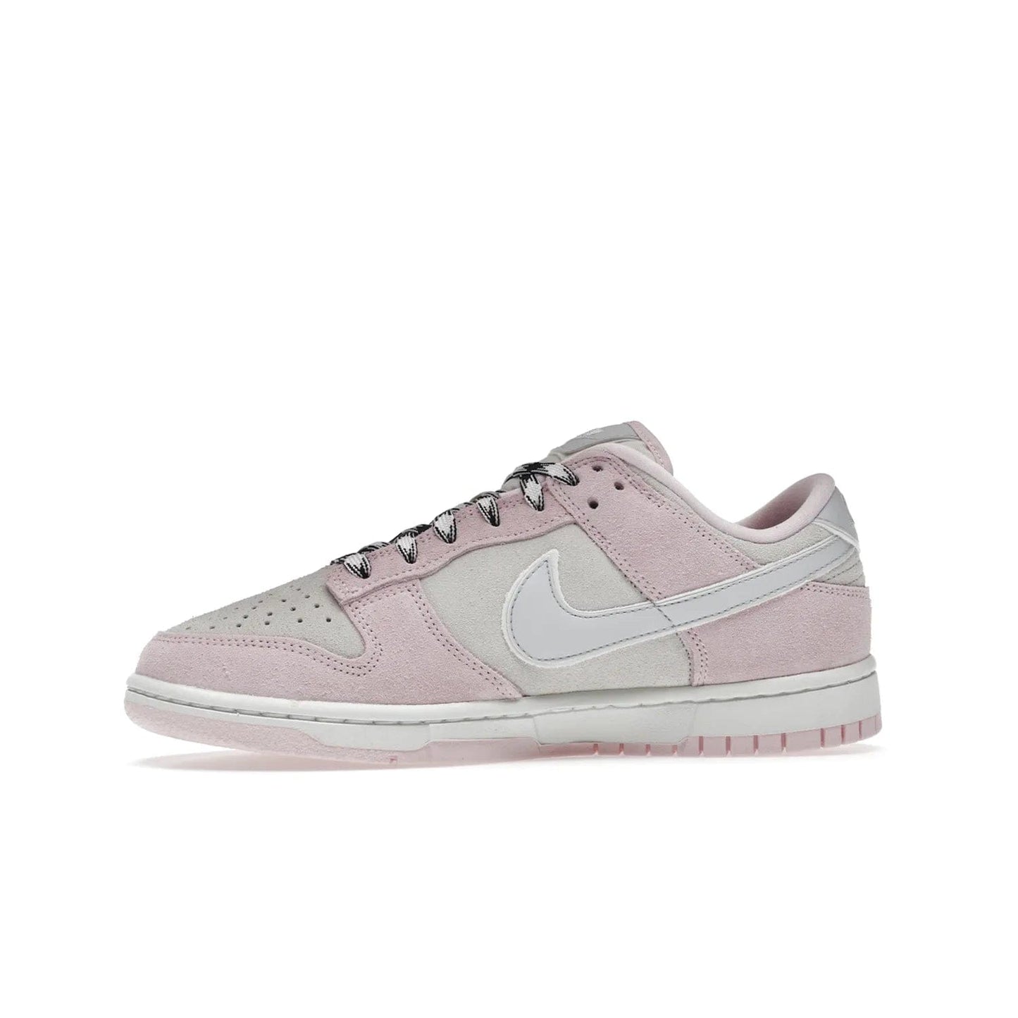 Nike Dunk Low LX Pink Foam (Women's) - Image 18 - Only at www.BallersClubKickz.com - Feminine & fashionable Nike Dunk Low LX Pink Foam W sneaker. Featuring leather and synthetic materials and durable rubber sole. Lace-up design ensures a snug fit. Released Dec. 10th 2022, $120. Stylish and comfortable.