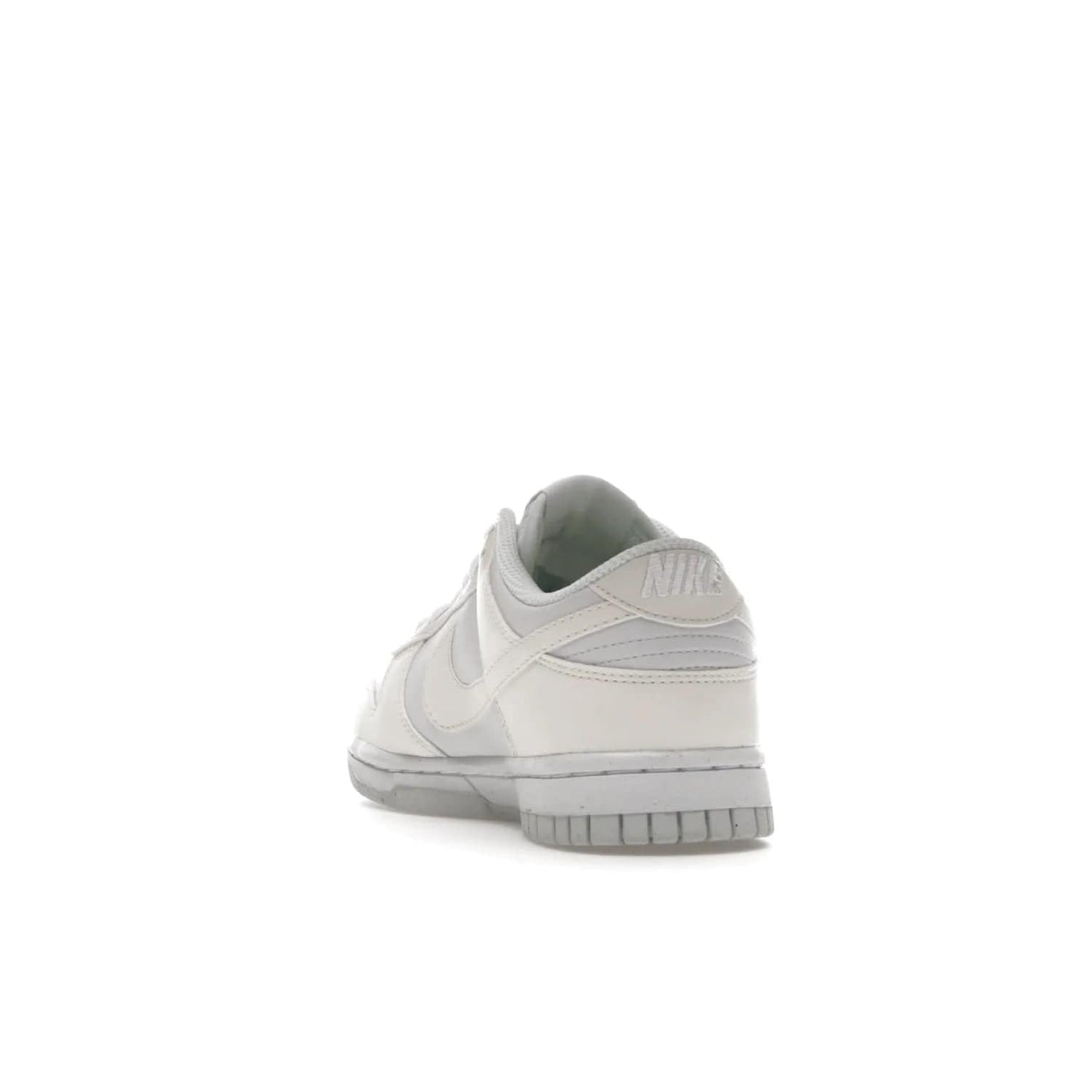 Nike Dunk Low Next Nature Sail (Women's) - Image 26 - Only at www.BallersClubKickz.com - The Nike Dunk Low Next Nature Sail delivers iconic style with sustainable innovation. This two-tone black and white Flyleather upper, constructed with 50% recycled materials, offers a stylish yet eco-friendly look. Available November 2021 for $100.