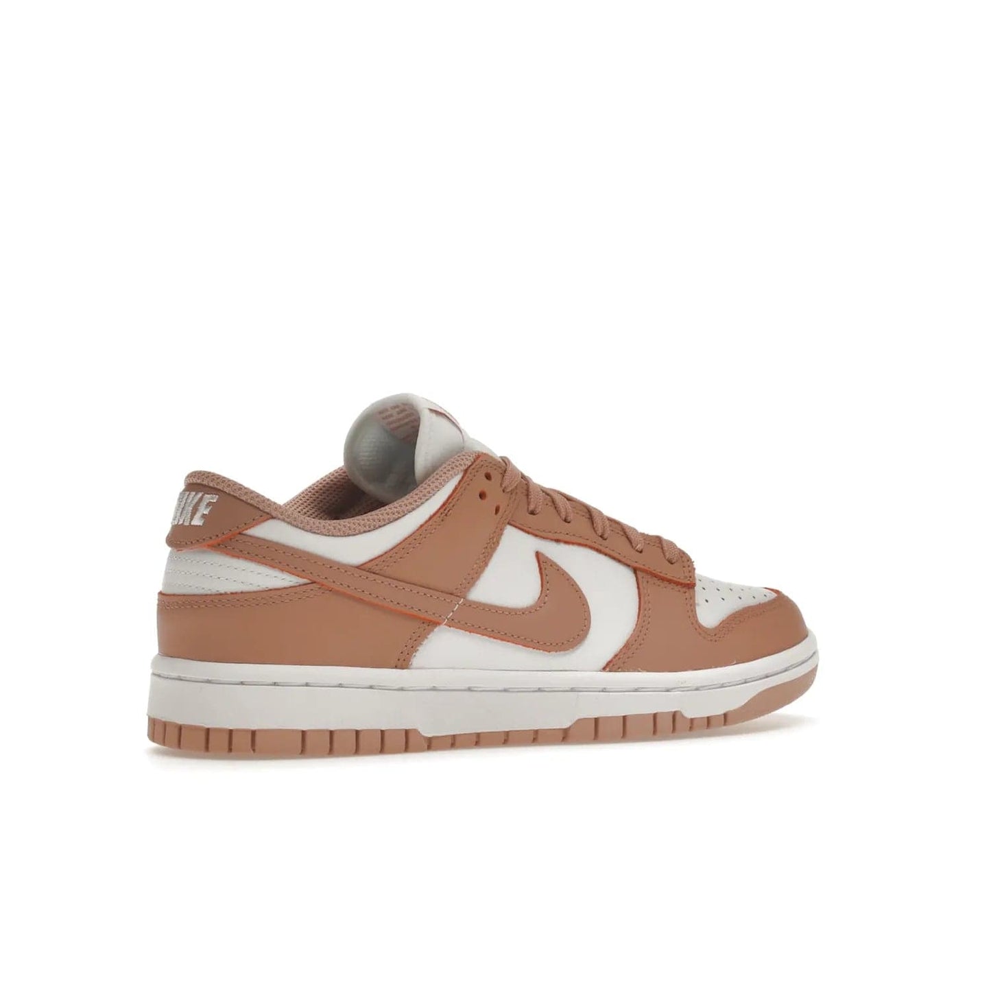 Nike Dunk Low Rose Whisper (Women's) - Image 34 - Only at www.BallersClubKickz.com - The Nike Dunk Low Rose Whisper is the perfect summer shoe with classic two-tone look and vintage-inspired design. Features white and Rose Whisper leather upper, woven tongue labels and EVA foam sole for plush cushioning. Available June 2022 at $100.