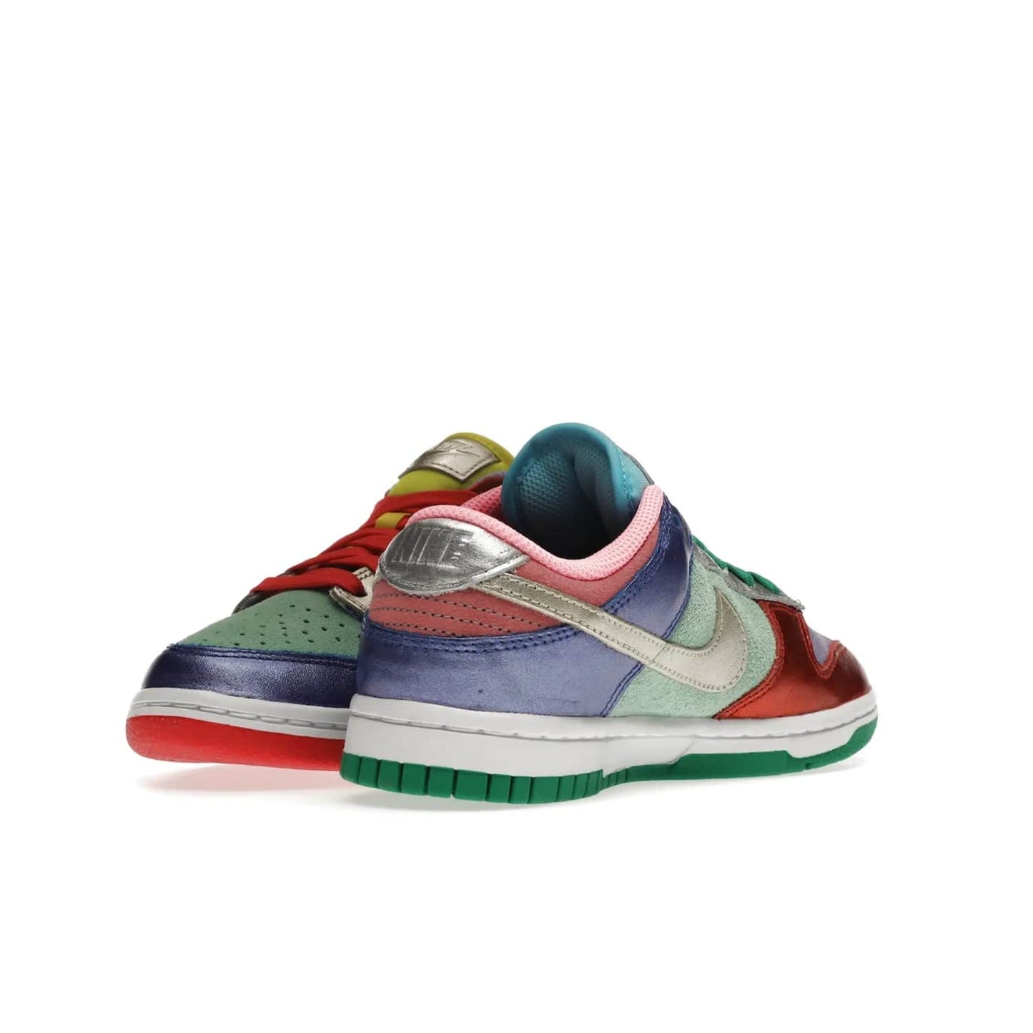 Nike Dunk Low Sunset Pulse (Women's) - Image 14 - Only at www.BallersClubKickz.com - Add some style to your look with the Nike Dunk Low Sunset Pulse (Women's). Finished in a mix of metallic leather and suede, this eye-catching sneaker is designed in an attractive Sunset Pulse/ Silver-Purple Pulse colourway with metallic silver tongue labels and heel tabs.