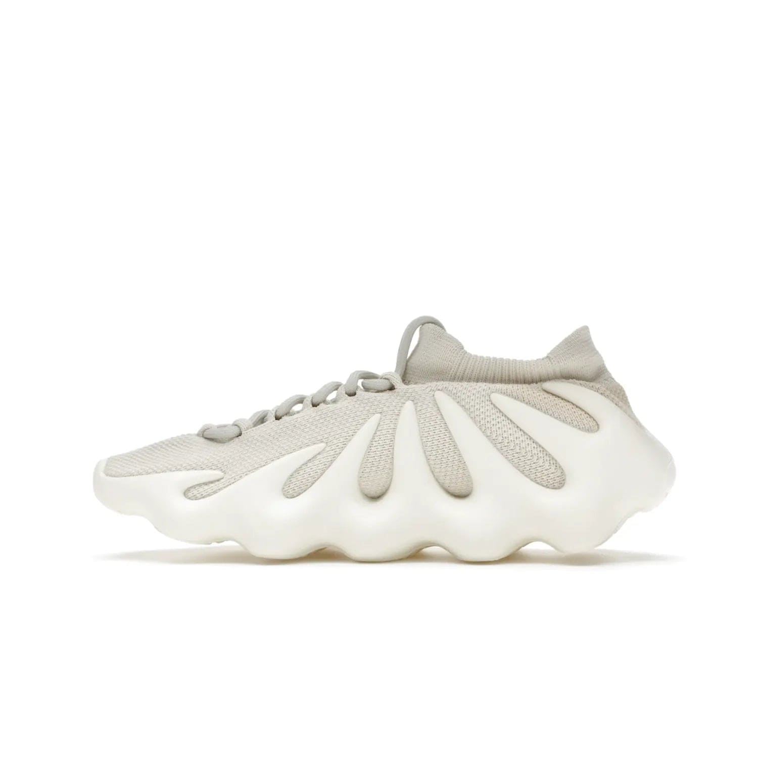 adidas Yeezy 450 Cloud White - Image 20 - Only at www.BallersClubKickz.com - Experience the future with the adidas Yeezy 450 Cloud White. A two-piece design featuring an extreme foam sole and mesh upper, this silhouette is expected to release in March 2021. Get your hands on this striking Cloud White/Cloud White colorway and stand out in the crowd.