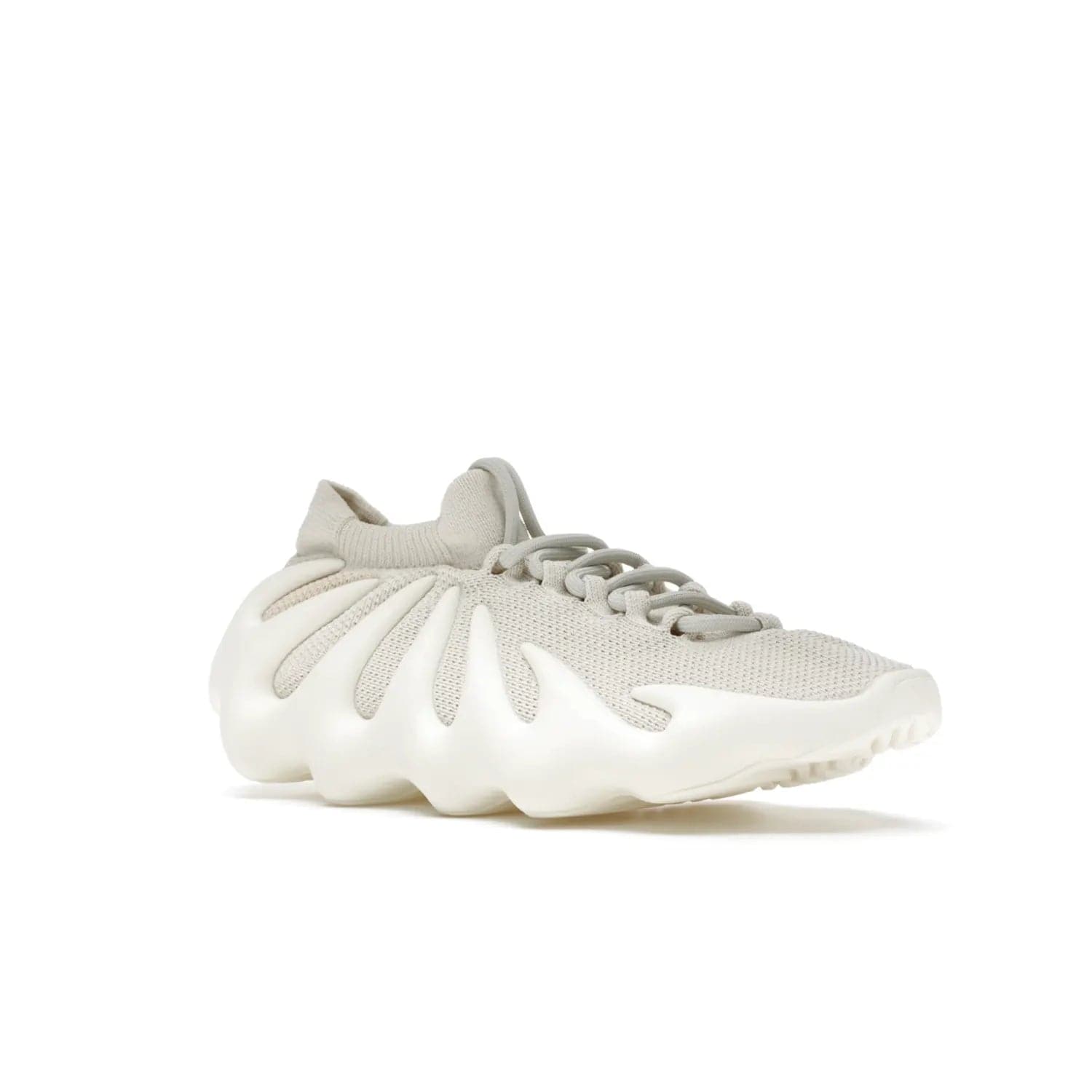 adidas Yeezy 450 Cloud White - Image 5 - Only at www.BallersClubKickz.com - Experience the future with the adidas Yeezy 450 Cloud White. A two-piece design featuring an extreme foam sole and mesh upper, this silhouette is expected to release in March 2021. Get your hands on this striking Cloud White/Cloud White colorway and stand out in the crowd.