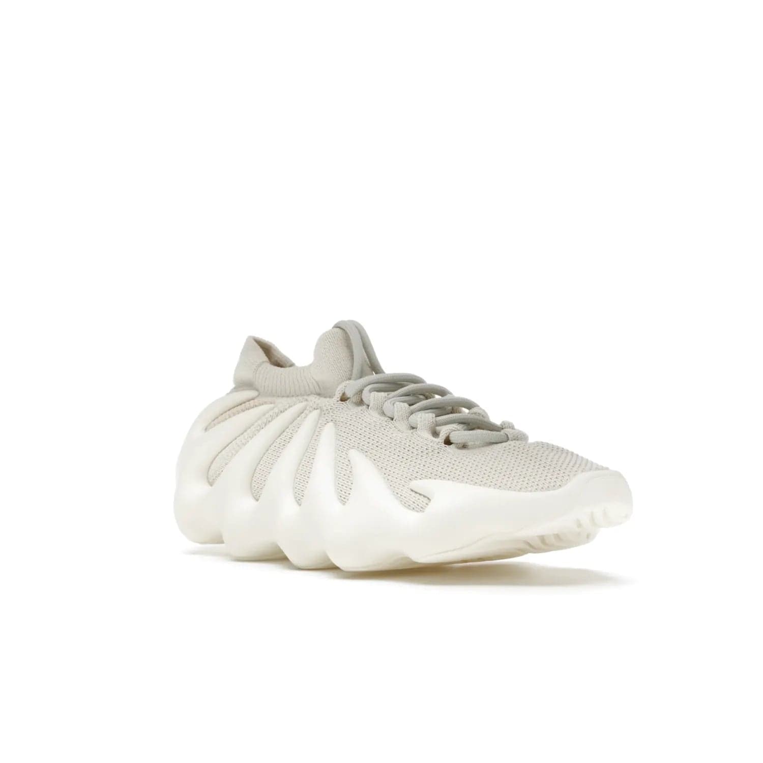 adidas Yeezy 450 Cloud White - Image 6 - Only at www.BallersClubKickz.com - Experience the future with the adidas Yeezy 450 Cloud White. A two-piece design featuring an extreme foam sole and mesh upper, this silhouette is expected to release in March 2021. Get your hands on this striking Cloud White/Cloud White colorway and stand out in the crowd.