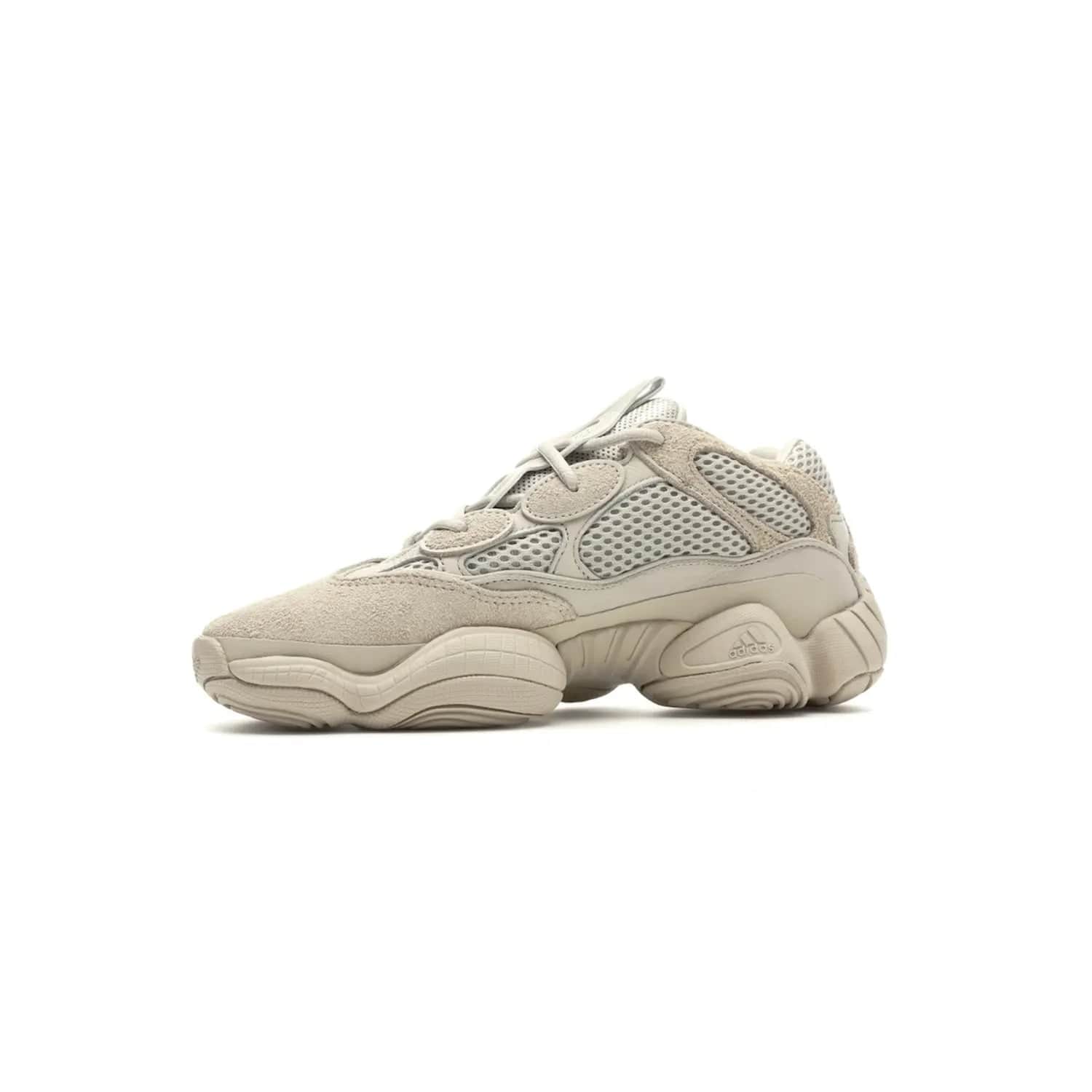 adidas Yeezy 500 Blush - Image 17 - Only at www.BallersClubKickz.com - Step up your sneaker game with the Adidas Yeezy 500 Blush. Monochromatic pale pink palette, hiking-inspired suede/mesh construction, plus adiPRENE sole for comfort and performance. Get the Adidas Yeezy 500 and experience true style and comfort.