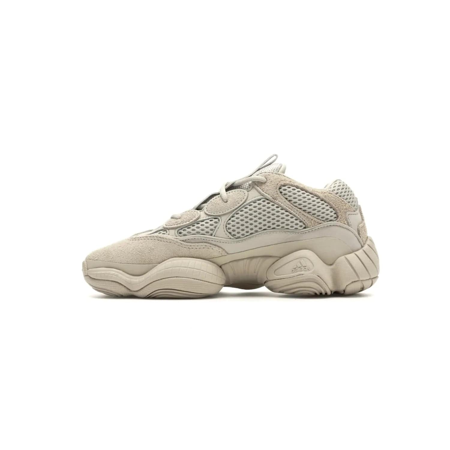 adidas Yeezy 500 Blush - Image 19 - Only at www.BallersClubKickz.com - Step up your sneaker game with the Adidas Yeezy 500 Blush. Monochromatic pale pink palette, hiking-inspired suede/mesh construction, plus adiPRENE sole for comfort and performance. Get the Adidas Yeezy 500 and experience true style and comfort.