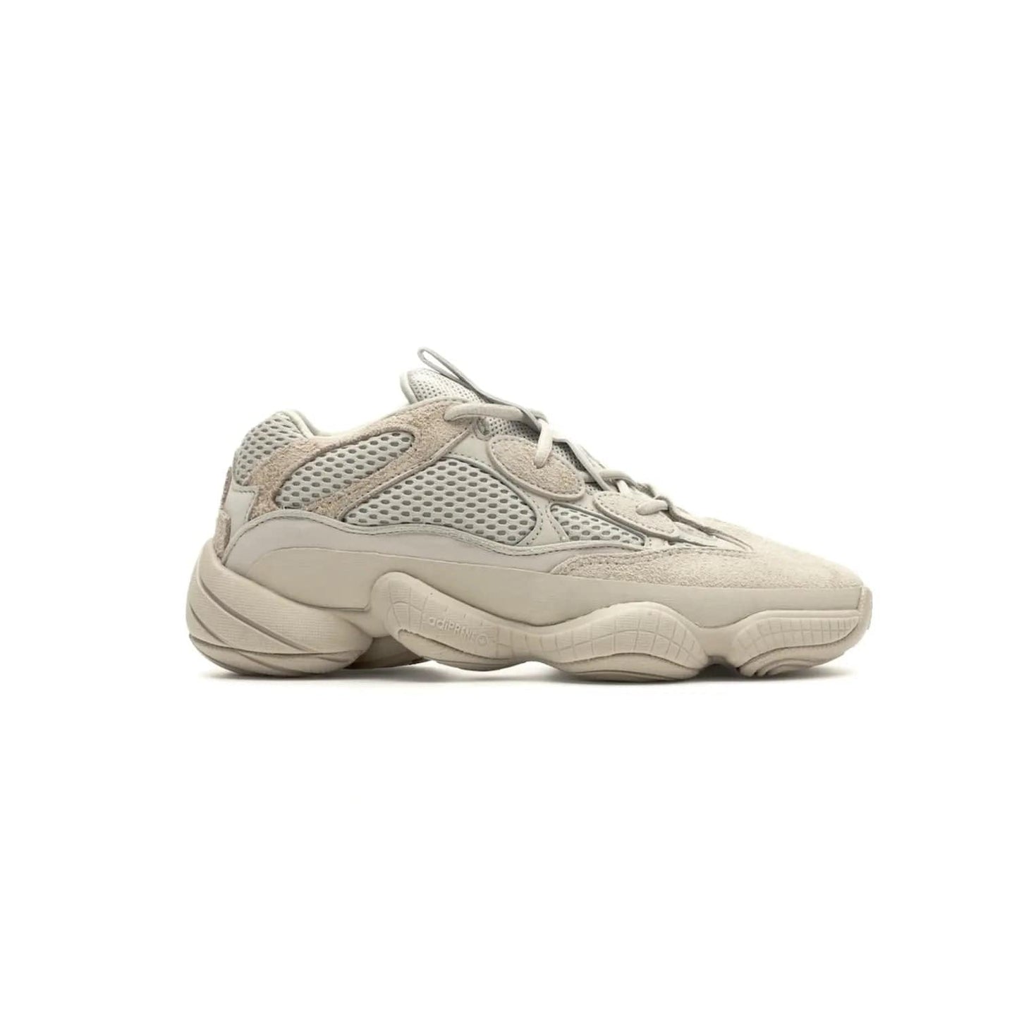 adidas Yeezy 500 Blush - Image 1 - Only at www.BallersClubKickz.com - Step up your sneaker game with the Adidas Yeezy 500 Blush. Monochromatic pale pink palette, hiking-inspired suede/mesh construction, plus adiPRENE sole for comfort and performance. Get the Adidas Yeezy 500 and experience true style and comfort.