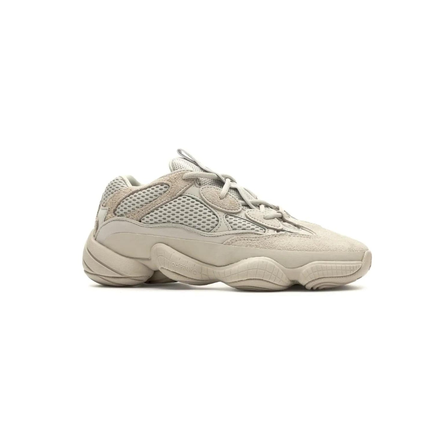 adidas Yeezy 500 Blush - Image 2 - Only at www.BallersClubKickz.com - Step up your sneaker game with the Adidas Yeezy 500 Blush. Monochromatic pale pink palette, hiking-inspired suede/mesh construction, plus adiPRENE sole for comfort and performance. Get the Adidas Yeezy 500 and experience true style and comfort.