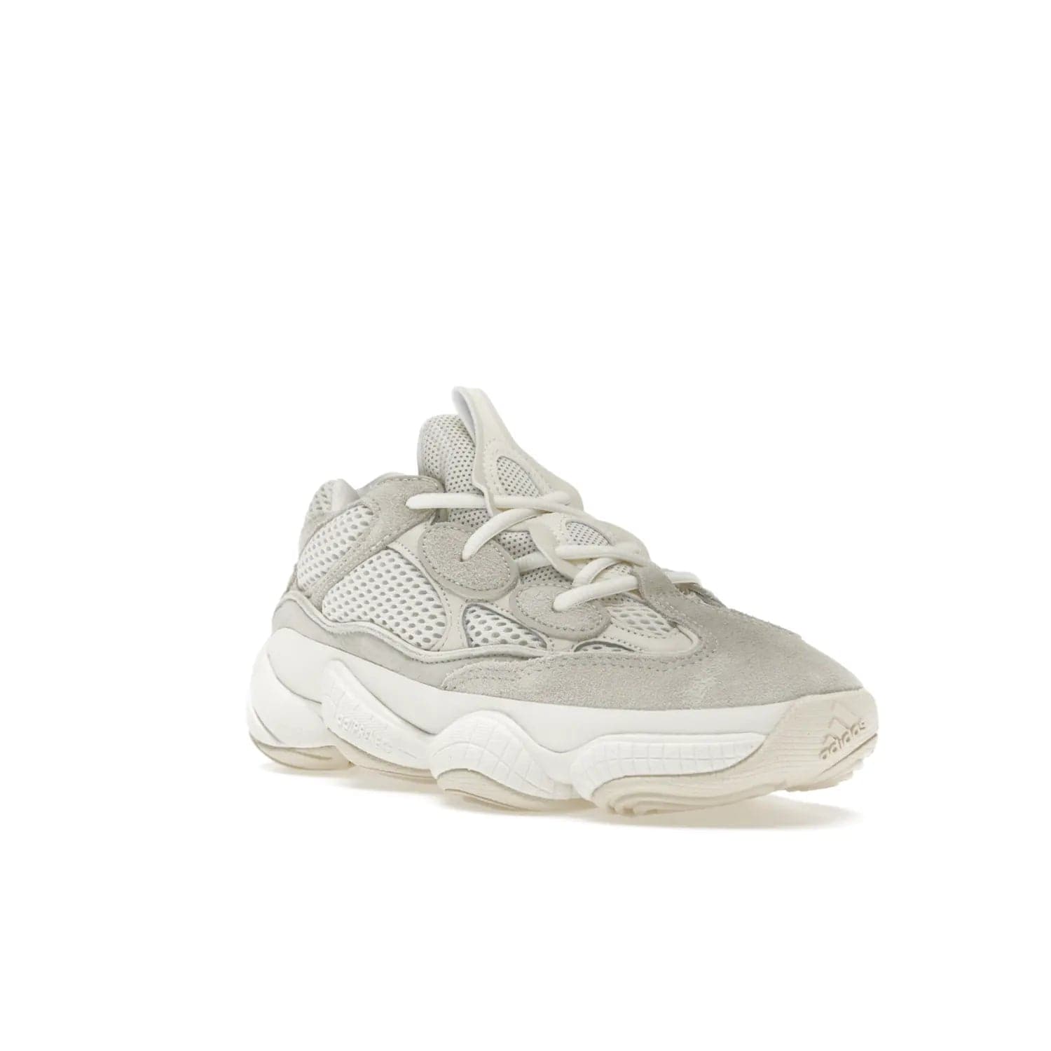 adidas Yeezy 500 Bone White (2023) - Image 6 - Only at www.BallersClubKickz.com - Experience the unique style of the adidas Yeezy 500 Bone White. Featuring a Bone White colorway and white accents, durable construction and comfortably light feel. Get ready to make a statement in 2023.