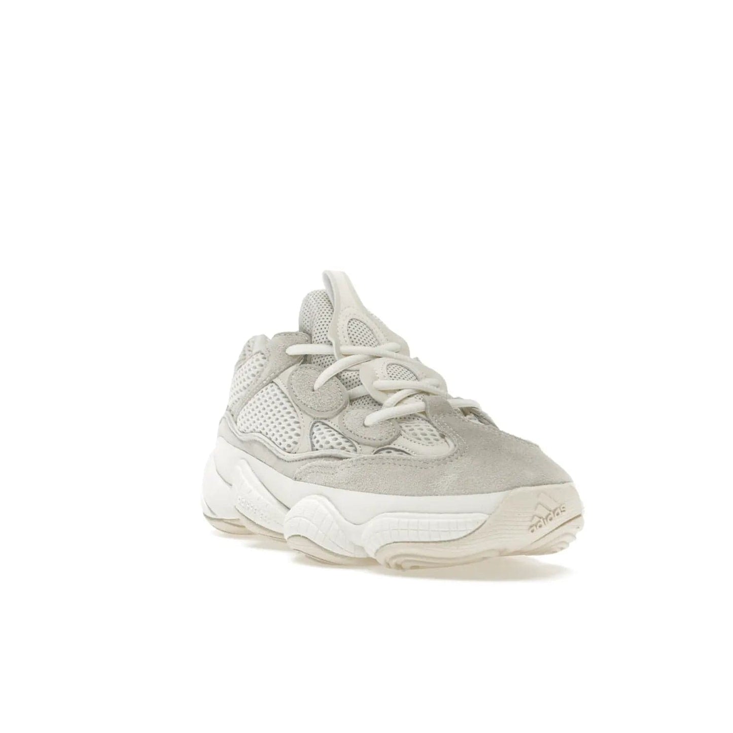 adidas Yeezy 500 Bone White (2023) - Image 7 - Only at www.BallersClubKickz.com - Experience the unique style of the adidas Yeezy 500 Bone White. Featuring a Bone White colorway and white accents, durable construction and comfortably light feel. Get ready to make a statement in 2023.