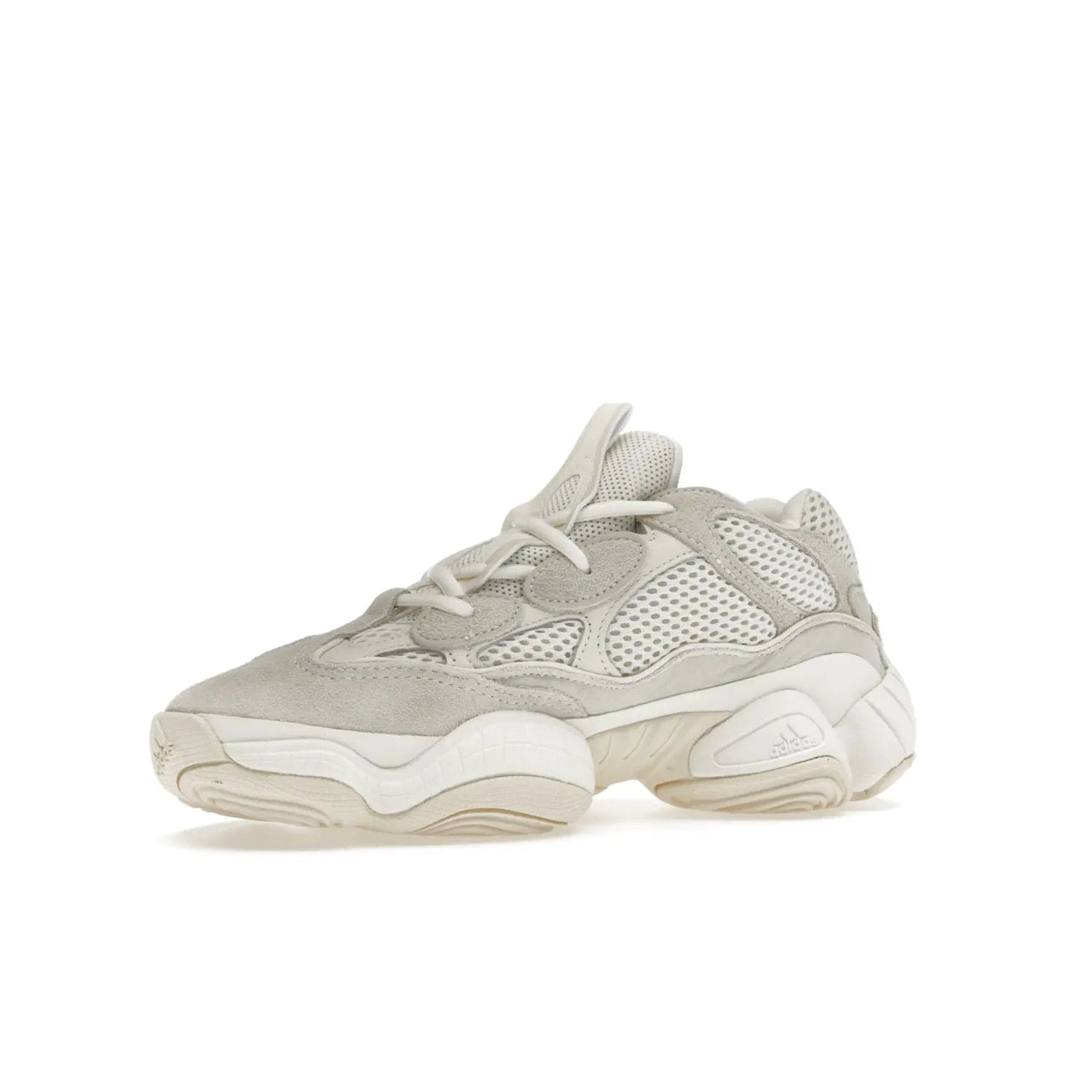 adidas Yeezy 500 Bone White (2023) - Image 16 - Only at www.BallersClubKickz.com - Experience the unique style of the adidas Yeezy 500 Bone White. Featuring a Bone White colorway and white accents, durable construction and comfortably light feel. Get ready to make a statement in 2023.
