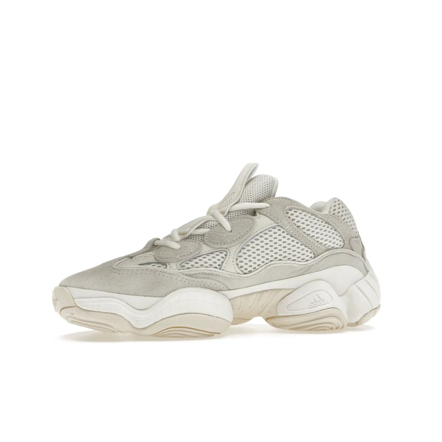 adidas Yeezy 500 Bone White (2023) - Image 17 - Only at www.BallersClubKickz.com - Experience the unique style of the adidas Yeezy 500 Bone White. Featuring a Bone White colorway and white accents, durable construction and comfortably light feel. Get ready to make a statement in 2023.