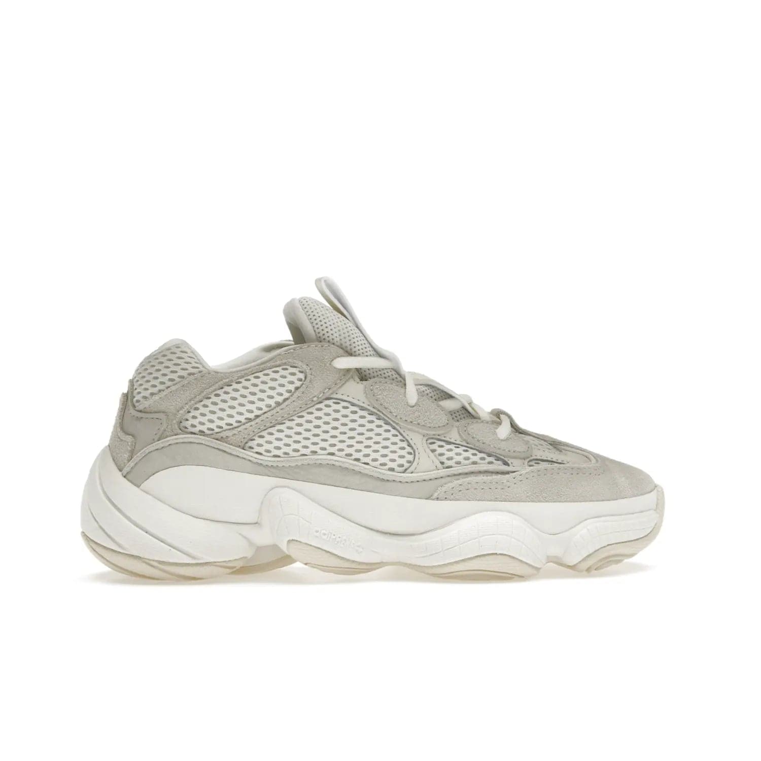 adidas Yeezy 500 Bone White (2023) - Image 36 - Only at www.BallersClubKickz.com - Experience the unique style of the adidas Yeezy 500 Bone White. Featuring a Bone White colorway and white accents, durable construction and comfortably light feel. Get ready to make a statement in 2023.