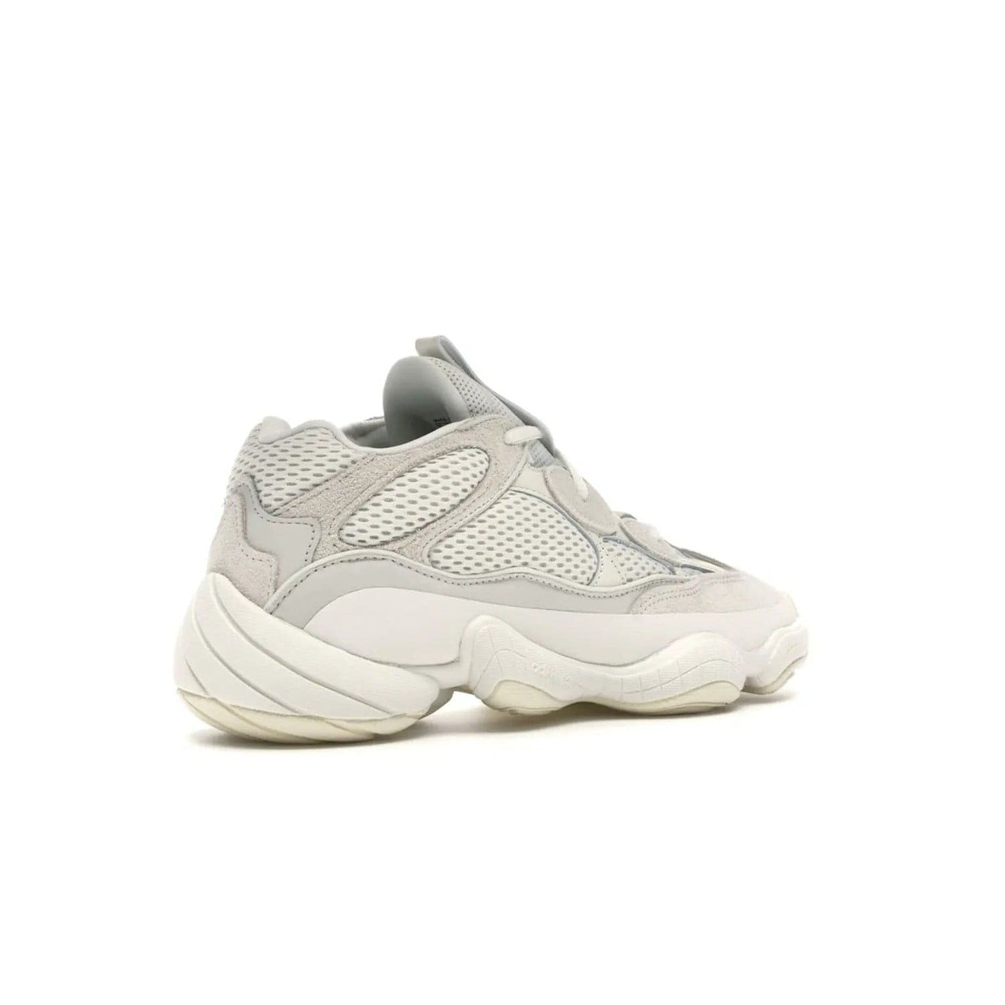 adidas Yeezy 500 Bone White - Image 33 - Only at www.BallersClubKickz.com - Classic look perfect for any sneaker collection. The adidas Yeezy 500 "Bone White" blends a white mesh upper with suede overlays & a chunky midsole inspired by the Adidas KB3. Complimented by a tonal-cream outsole, this timeless style is a must-have.