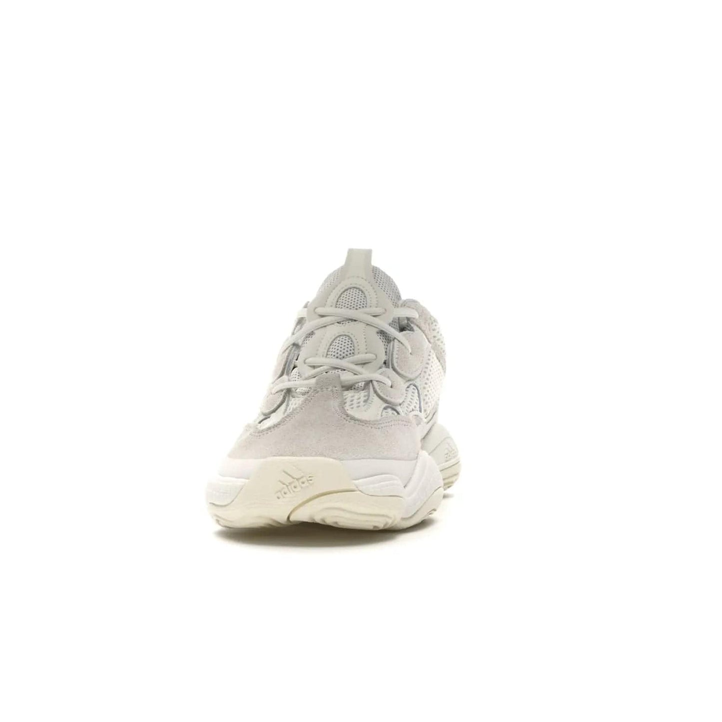 adidas Yeezy 500 Bone White - Image 11 - Only at www.BallersClubKickz.com - Classic look perfect for any sneaker collection. The adidas Yeezy 500 "Bone White" blends a white mesh upper with suede overlays & a chunky midsole inspired by the Adidas KB3. Complimented by a tonal-cream outsole, this timeless style is a must-have.