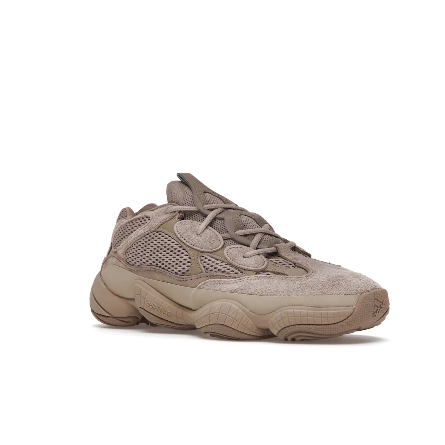 adidas Yeezy 500 Taupe Light - Image 5 - Only at www.BallersClubKickz.com - The adidas Yeezy 500 Taupe Light combines mesh, leather, and suede, with a durable adiPRENE sole for an eye-catching accessory. Reflective piping adds the perfect finishing touches to this unique silhouette. Ideal for any wardrobe, releasing in June 2021.