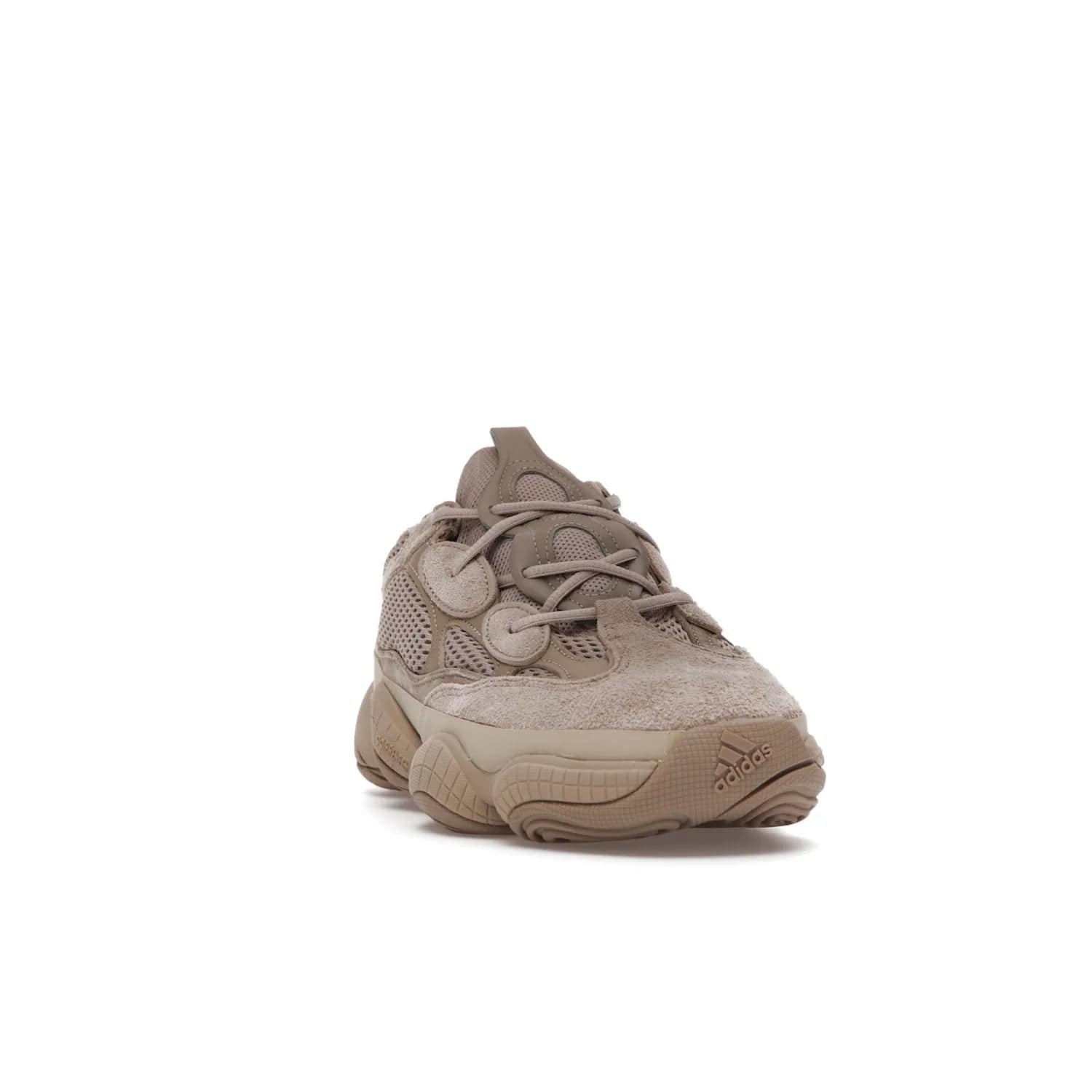 adidas Yeezy 500 Taupe Light - Image 8 - Only at www.BallersClubKickz.com - The adidas Yeezy 500 Taupe Light combines mesh, leather, and suede, with a durable adiPRENE sole for an eye-catching accessory. Reflective piping adds the perfect finishing touches to this unique silhouette. Ideal for any wardrobe, releasing in June 2021.