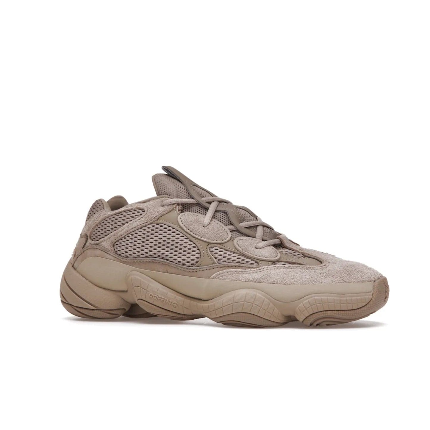 adidas Yeezy 500 Taupe Light - Image 3 - Only at www.BallersClubKickz.com - The adidas Yeezy 500 Taupe Light combines mesh, leather, and suede, with a durable adiPRENE sole for an eye-catching accessory. Reflective piping adds the perfect finishing touches to this unique silhouette. Ideal for any wardrobe, releasing in June 2021.