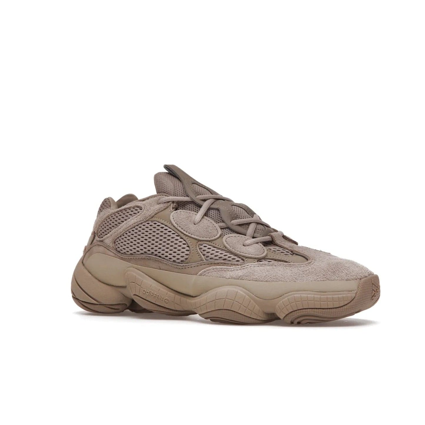 adidas Yeezy 500 Taupe Light - Image 4 - Only at www.BallersClubKickz.com - The adidas Yeezy 500 Taupe Light combines mesh, leather, and suede, with a durable adiPRENE sole for an eye-catching accessory. Reflective piping adds the perfect finishing touches to this unique silhouette. Ideal for any wardrobe, releasing in June 2021.