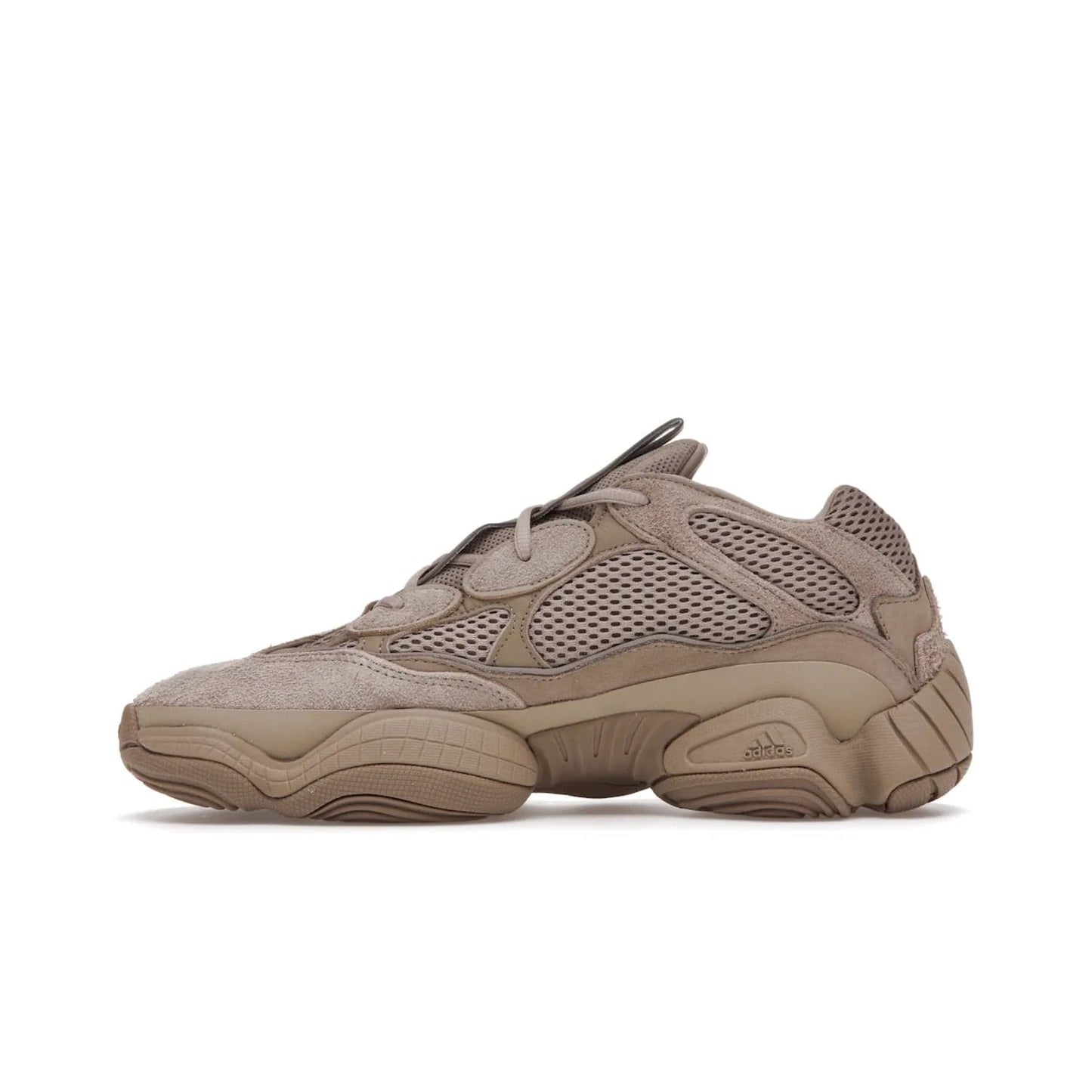 adidas Yeezy 500 Taupe Light - Image 19 - Only at www.BallersClubKickz.com - The adidas Yeezy 500 Taupe Light combines mesh, leather, and suede, with a durable adiPRENE sole for an eye-catching accessory. Reflective piping adds the perfect finishing touches to this unique silhouette. Ideal for any wardrobe, releasing in June 2021.