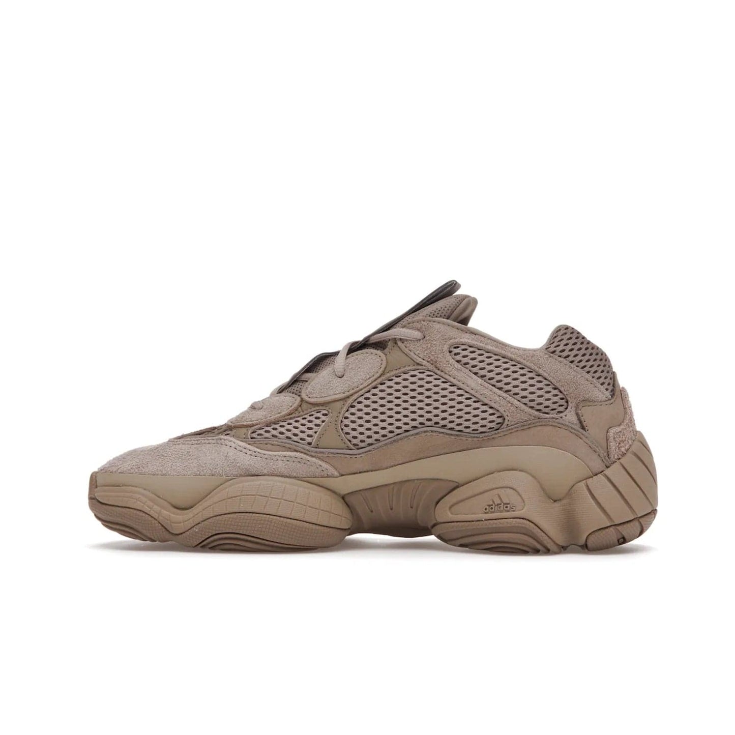 adidas Yeezy 500 Taupe Light - Image 20 - Only at www.BallersClubKickz.com - The adidas Yeezy 500 Taupe Light combines mesh, leather, and suede, with a durable adiPRENE sole for an eye-catching accessory. Reflective piping adds the perfect finishing touches to this unique silhouette. Ideal for any wardrobe, releasing in June 2021.