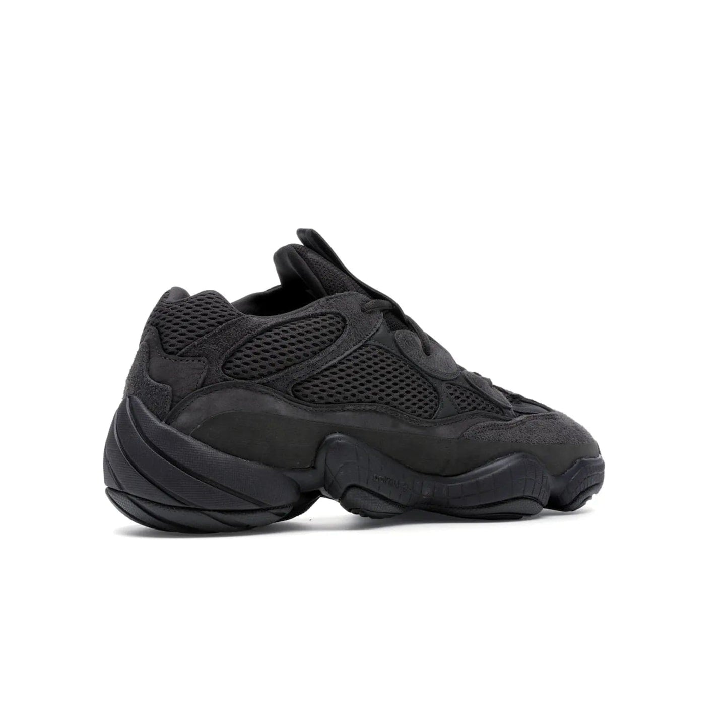 adidas Yeezy 500 Utility Black - Image 34 - Only at www.BallersClubKickz.com - Iconic adidas Yeezy 500 Utility Black in All-Black colorway. Durable black mesh and suede upper with adiPRENE® sole delivers comfort and support. Be unstoppable with the Yeezy 500 Utility Black. Released July 2018.