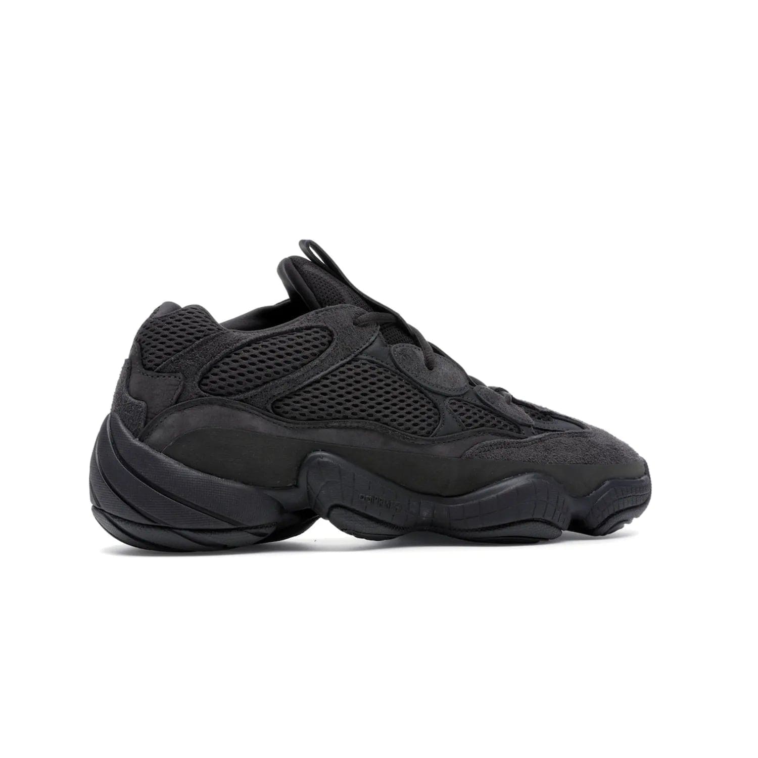 adidas Yeezy 500 Utility Black - Image 35 - Only at www.BallersClubKickz.com - Iconic adidas Yeezy 500 Utility Black in All-Black colorway. Durable black mesh and suede upper with adiPRENE® sole delivers comfort and support. Be unstoppable with the Yeezy 500 Utility Black. Released July 2018.