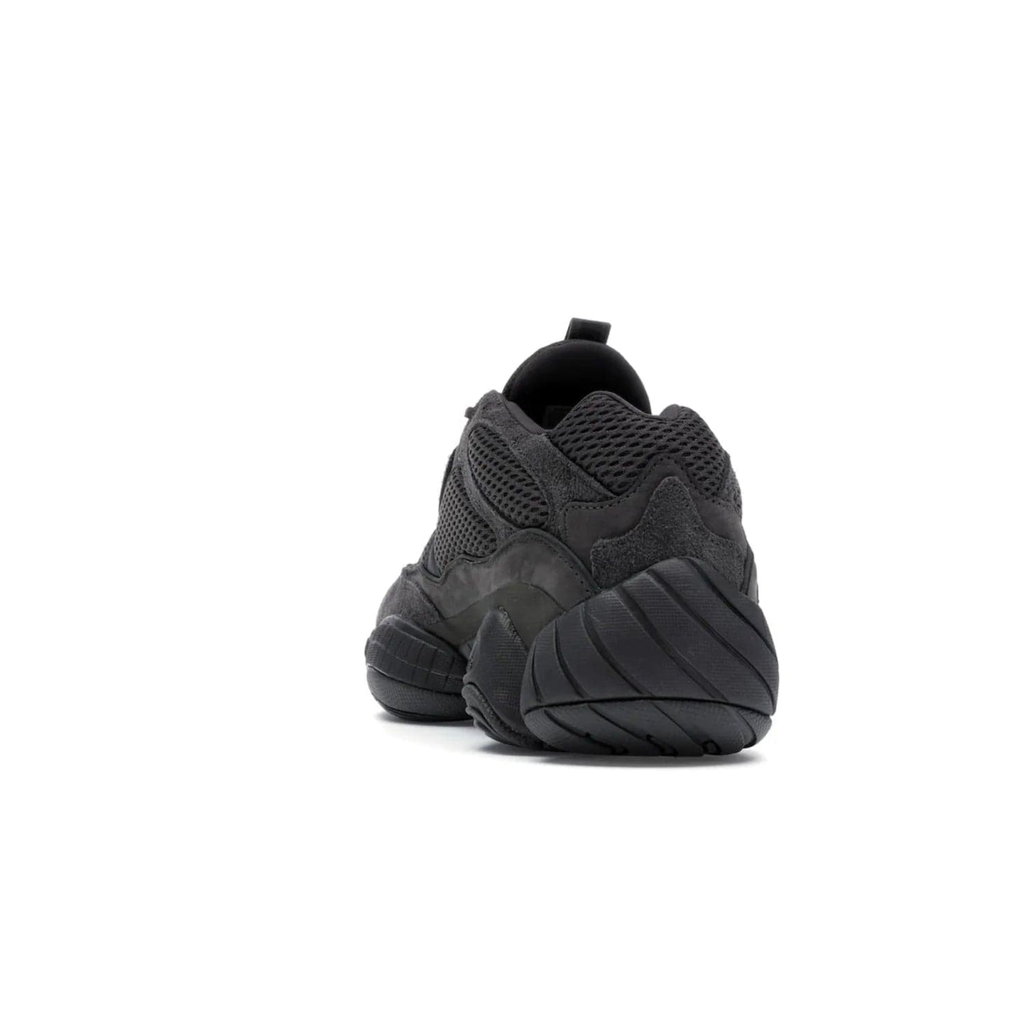 adidas Yeezy 500 Utility Black - Image 27 - Only at www.BallersClubKickz.com - Iconic adidas Yeezy 500 Utility Black in All-Black colorway. Durable black mesh and suede upper with adiPRENE® sole delivers comfort and support. Be unstoppable with the Yeezy 500 Utility Black. Released July 2018.