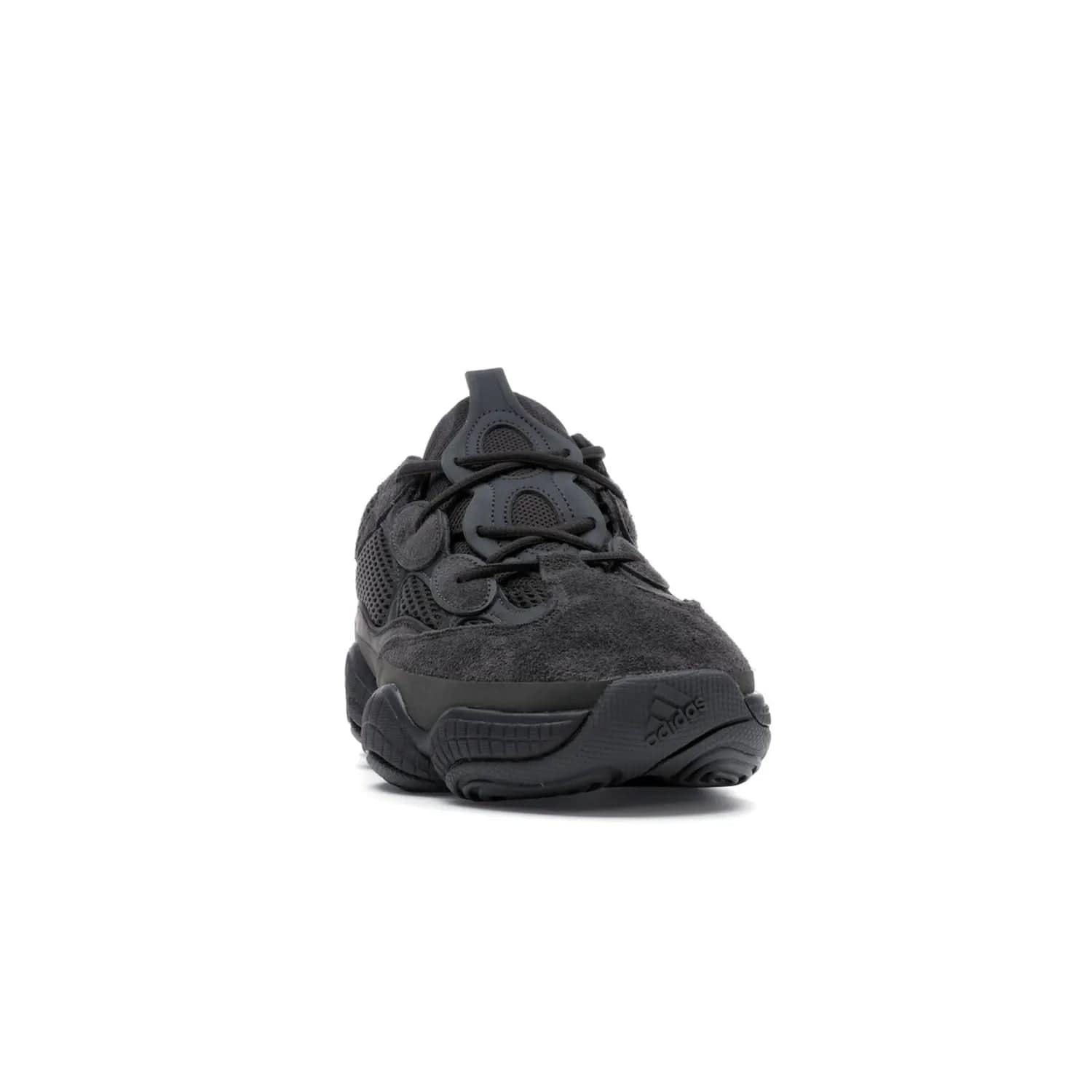 adidas Yeezy 500 Utility Black - Image 9 - Only at www.BallersClubKickz.com - Iconic adidas Yeezy 500 Utility Black in All-Black colorway. Durable black mesh and suede upper with adiPRENE® sole delivers comfort and support. Be unstoppable with the Yeezy 500 Utility Black. Released July 2018.
