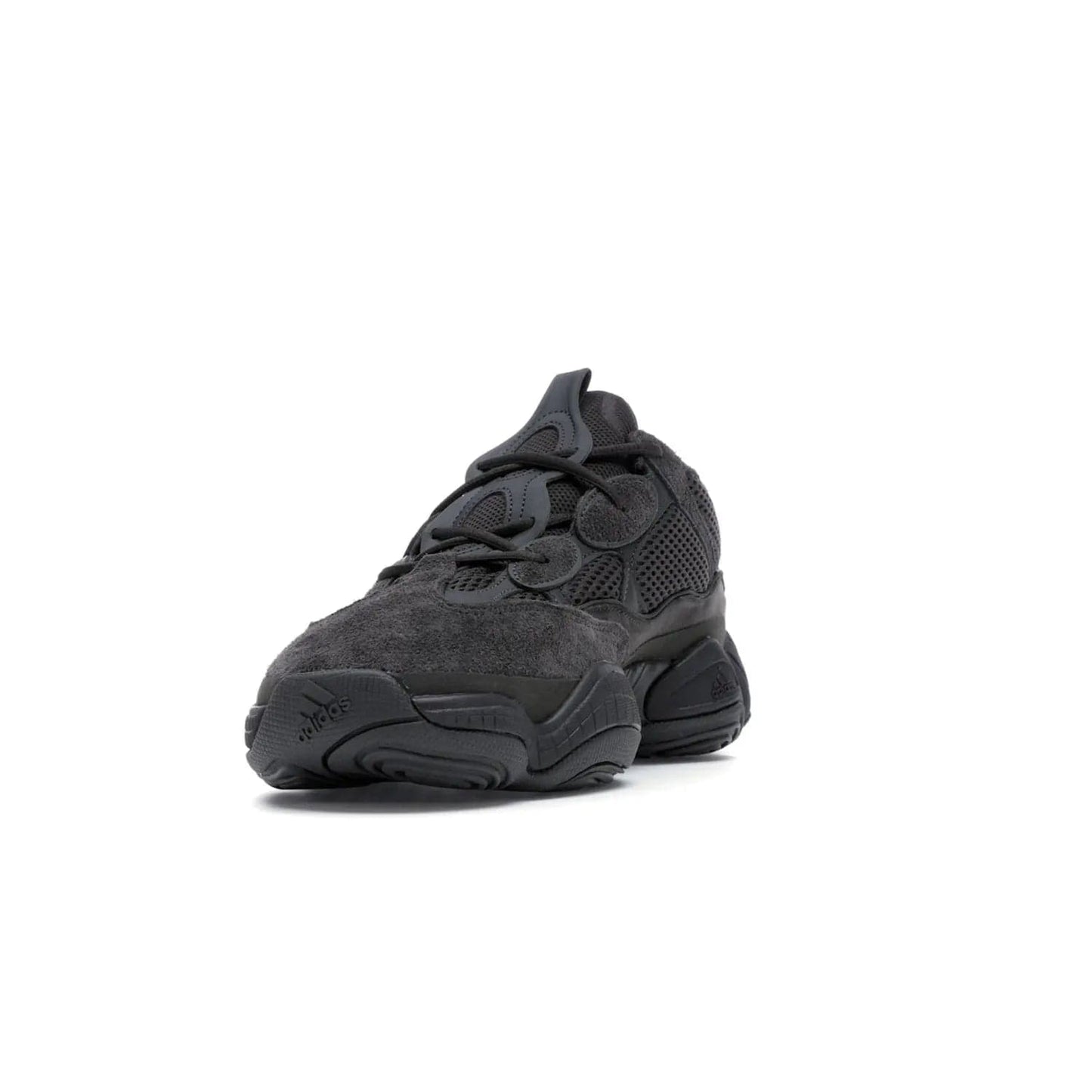 adidas Yeezy 500 Utility Black - Image 13 - Only at www.BallersClubKickz.com - Iconic adidas Yeezy 500 Utility Black in All-Black colorway. Durable black mesh and suede upper with adiPRENE® sole delivers comfort and support. Be unstoppable with the Yeezy 500 Utility Black. Released July 2018.