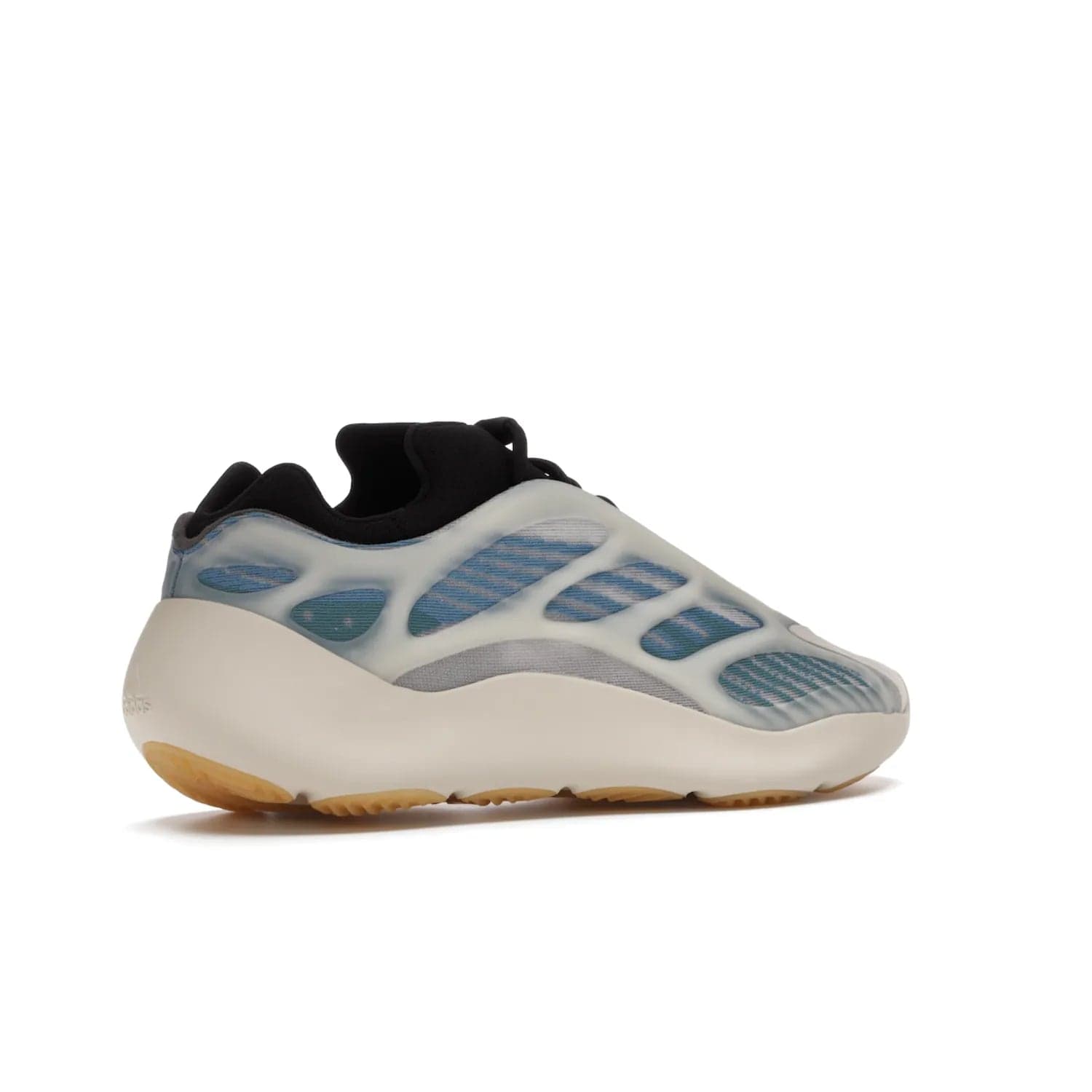 adidas Yeezy 700 V3 Kyanite - Image 34 - Only at www.BallersClubKickz.com - The adidas Yeezy 700 V3 Kyanite offers a layered design featuring a glow-in-the-dark TPU cage and a tonal cream-colored EVA foam midsole. With its herringbone-patterned outsole, the style and comfort of the sneaker will accompany you anywhere. Released in March 2021, it's a great addition to any sneaker wardrobe.