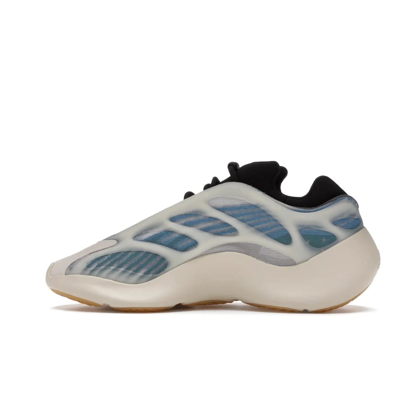 adidas Yeezy 700 V3 Kyanite - Image 20 - Only at www.BallersClubKickz.com - The adidas Yeezy 700 V3 Kyanite offers a layered design featuring a glow-in-the-dark TPU cage and a tonal cream-colored EVA foam midsole. With its herringbone-patterned outsole, the style and comfort of the sneaker will accompany you anywhere. Released in March 2021, it's a great addition to any sneaker wardrobe.
