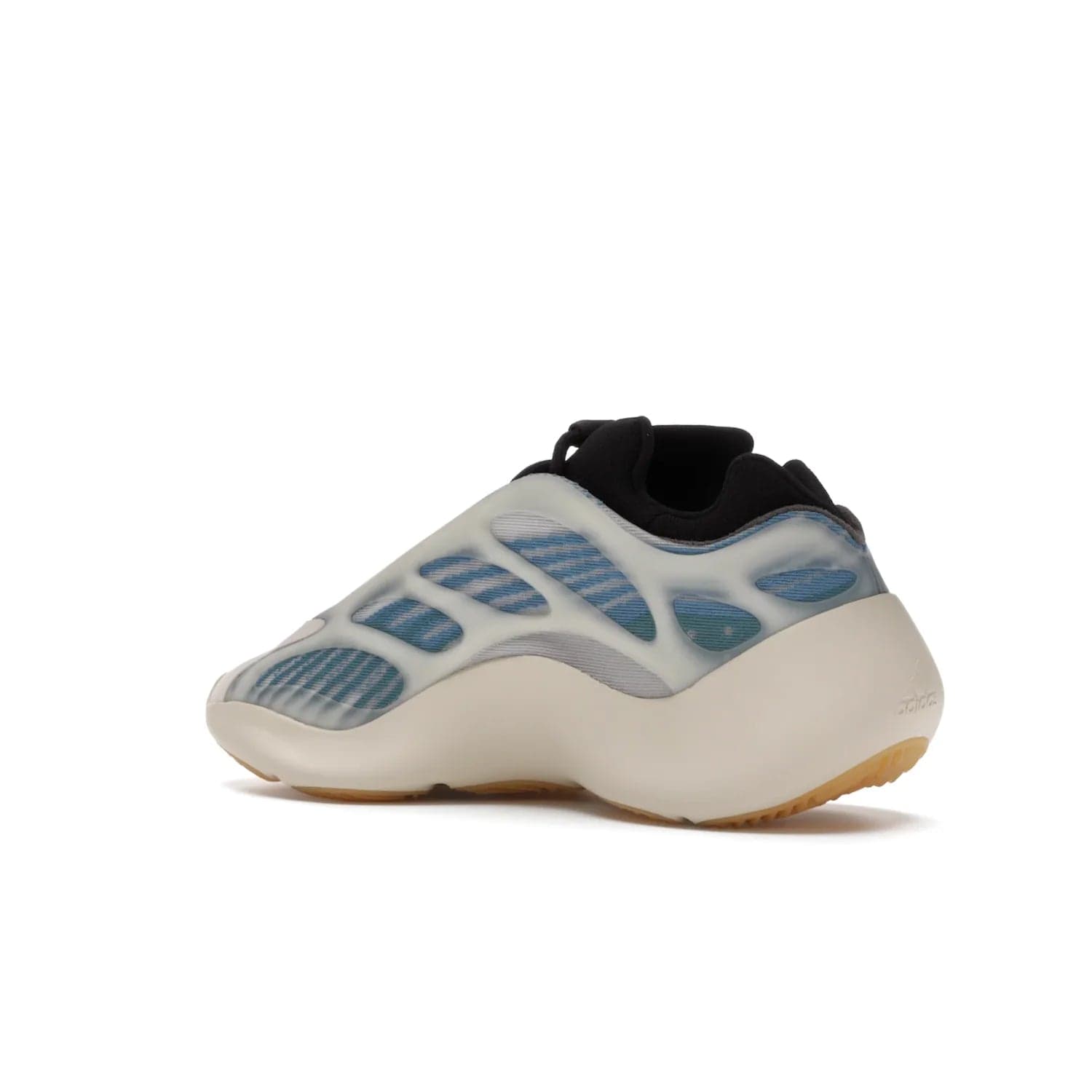 adidas Yeezy 700 V3 Kyanite - Image 23 - Only at www.BallersClubKickz.com - The adidas Yeezy 700 V3 Kyanite offers a layered design featuring a glow-in-the-dark TPU cage and a tonal cream-colored EVA foam midsole. With its herringbone-patterned outsole, the style and comfort of the sneaker will accompany you anywhere. Released in March 2021, it's a great addition to any sneaker wardrobe.