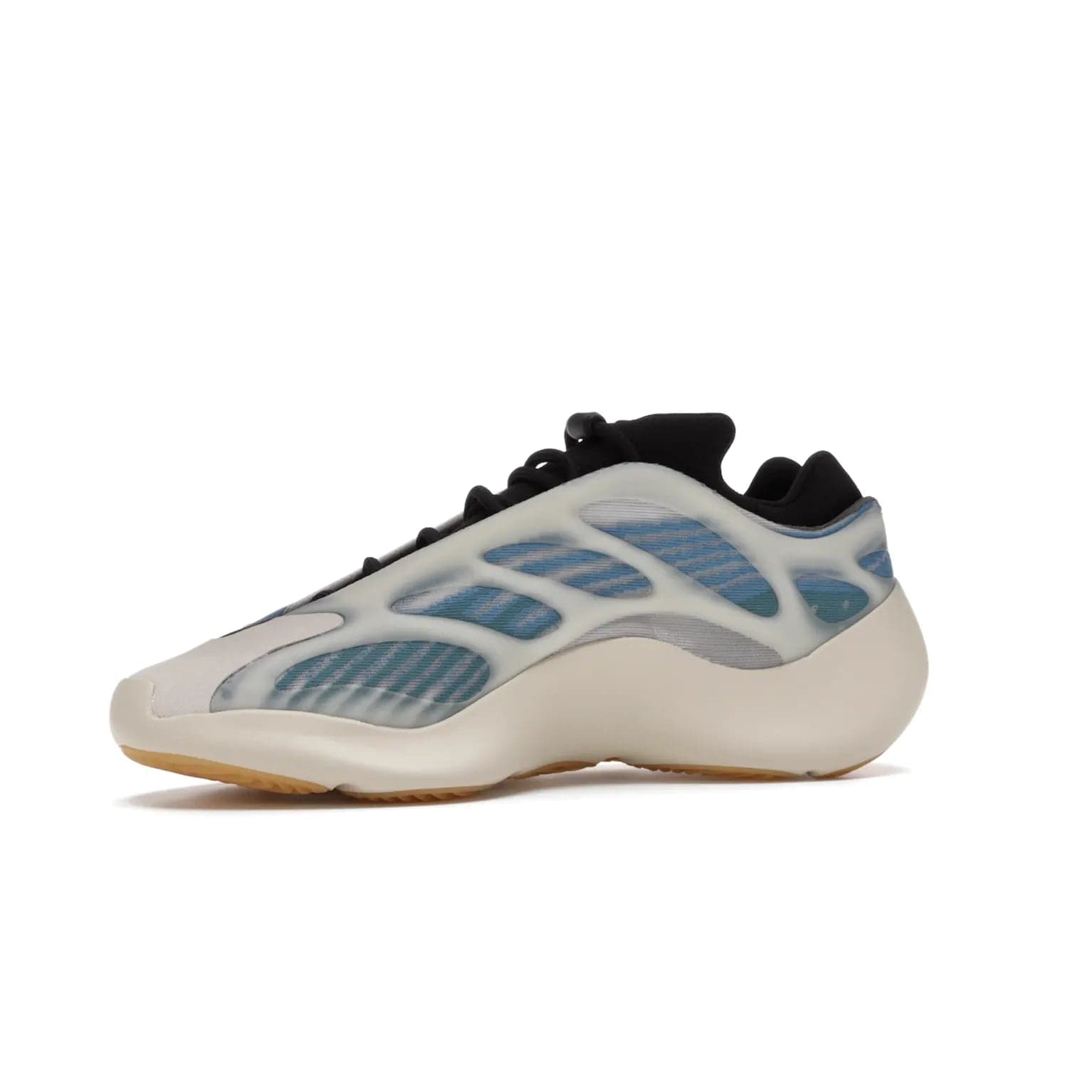 adidas Yeezy 700 V3 Kyanite - Image 17 - Only at www.BallersClubKickz.com - The adidas Yeezy 700 V3 Kyanite offers a layered design featuring a glow-in-the-dark TPU cage and a tonal cream-colored EVA foam midsole. With its herringbone-patterned outsole, the style and comfort of the sneaker will accompany you anywhere. Released in March 2021, it's a great addition to any sneaker wardrobe.