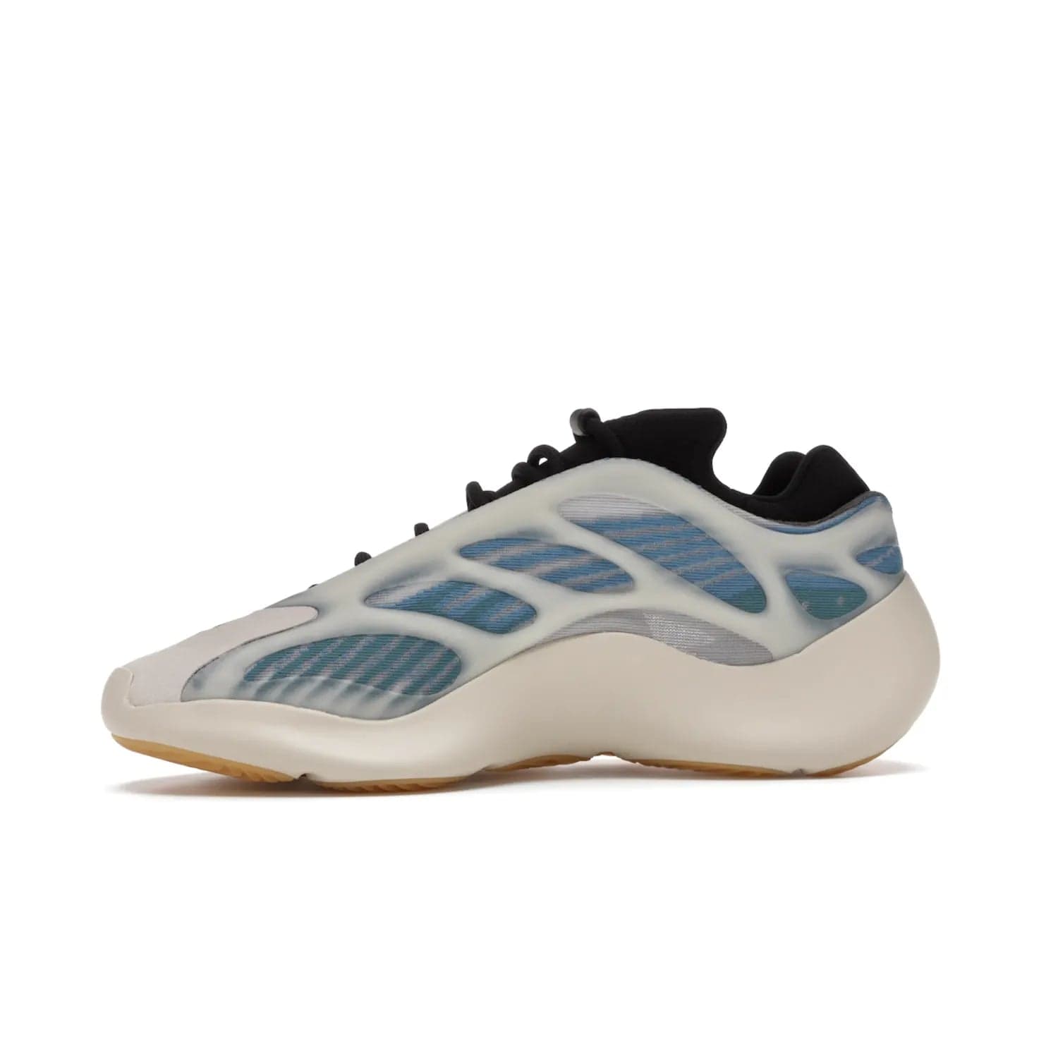 adidas Yeezy 700 V3 Kyanite - Image 18 - Only at www.BallersClubKickz.com - The adidas Yeezy 700 V3 Kyanite offers a layered design featuring a glow-in-the-dark TPU cage and a tonal cream-colored EVA foam midsole. With its herringbone-patterned outsole, the style and comfort of the sneaker will accompany you anywhere. Released in March 2021, it's a great addition to any sneaker wardrobe.