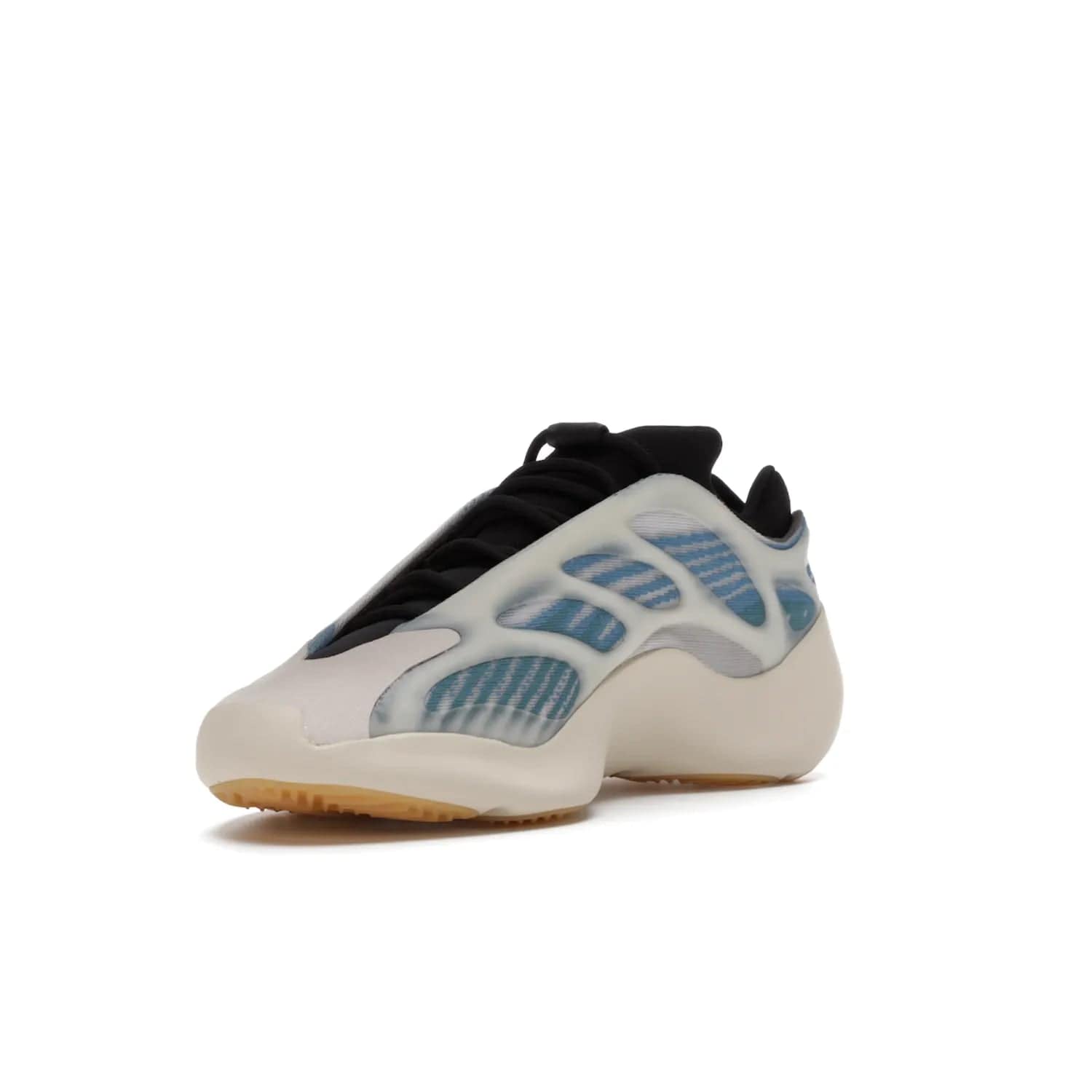 adidas Yeezy 700 V3 Kyanite - Image 14 - Only at www.BallersClubKickz.com - The adidas Yeezy 700 V3 Kyanite offers a layered design featuring a glow-in-the-dark TPU cage and a tonal cream-colored EVA foam midsole. With its herringbone-patterned outsole, the style and comfort of the sneaker will accompany you anywhere. Released in March 2021, it's a great addition to any sneaker wardrobe.